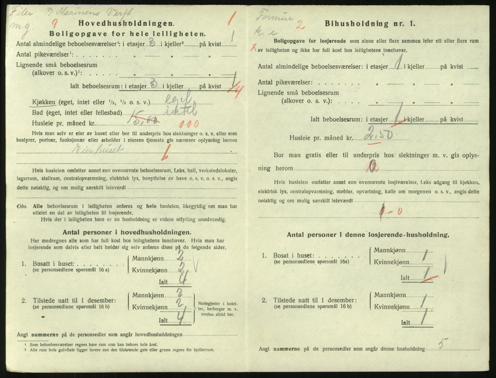 SAKO, 1920 census for Horten, 1920, p. 3940