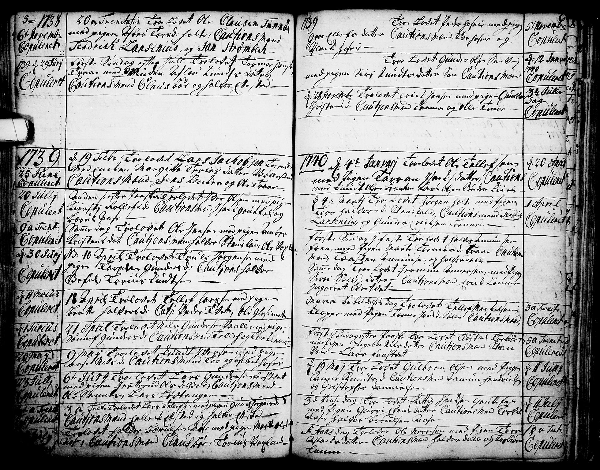 Drangedal kirkebøker, SAKO/A-258/F/Fa/L0002: Parish register (official) no. 2, 1733-1753, p. 5-6
