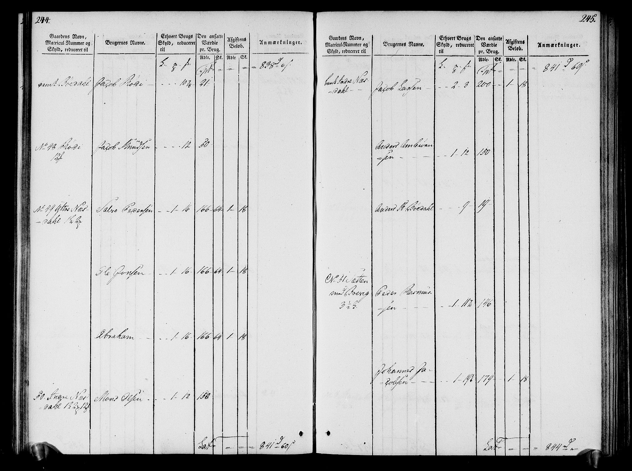 Rentekammeret inntil 1814, Realistisk ordnet avdeling, RA/EA-4070/N/Ne/Nea/L0121: Sunn- og Nordfjord fogderi. Oppebørselsregister, 1803-1804, p. 126