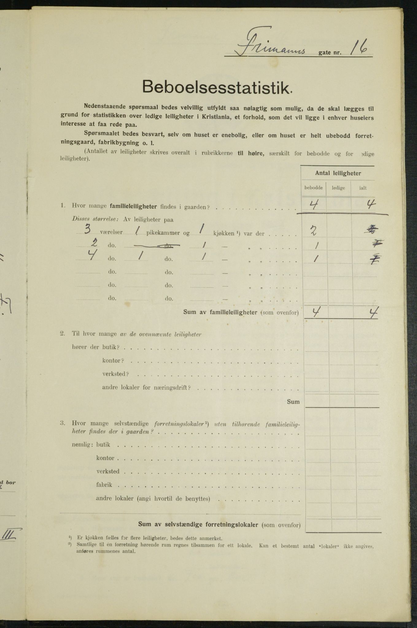 OBA, Municipal Census 1914 for Kristiania, 1914, p. 27116