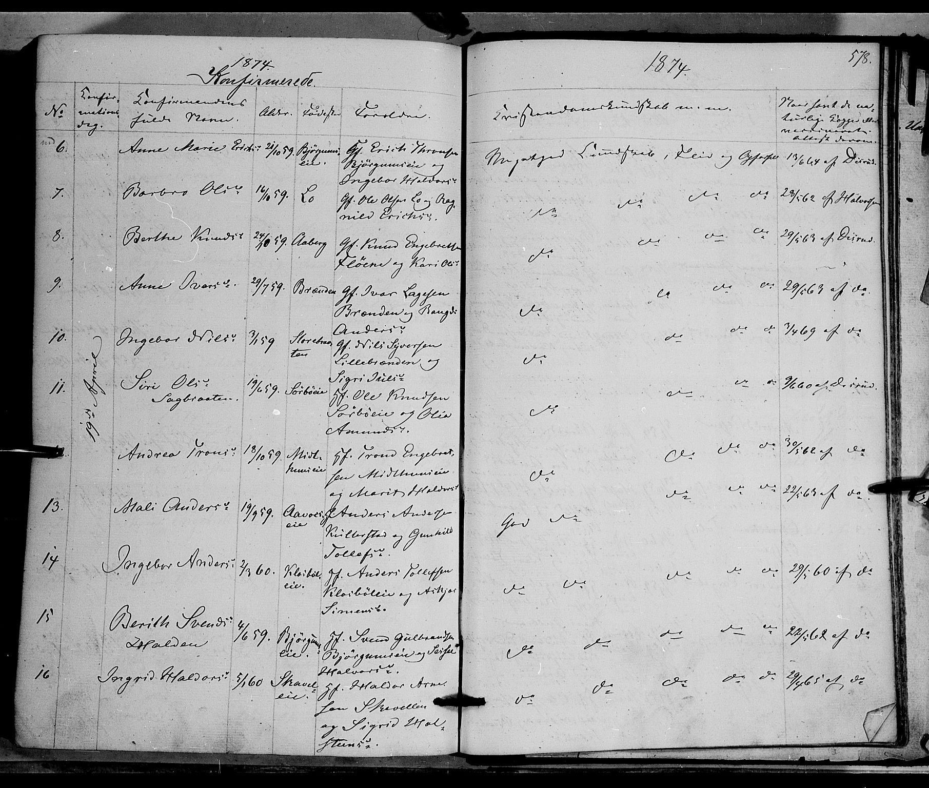 Nord-Aurdal prestekontor, SAH/PREST-132/H/Ha/Haa/L0008: Parish register (official) no. 8, 1863-1875, p. 578