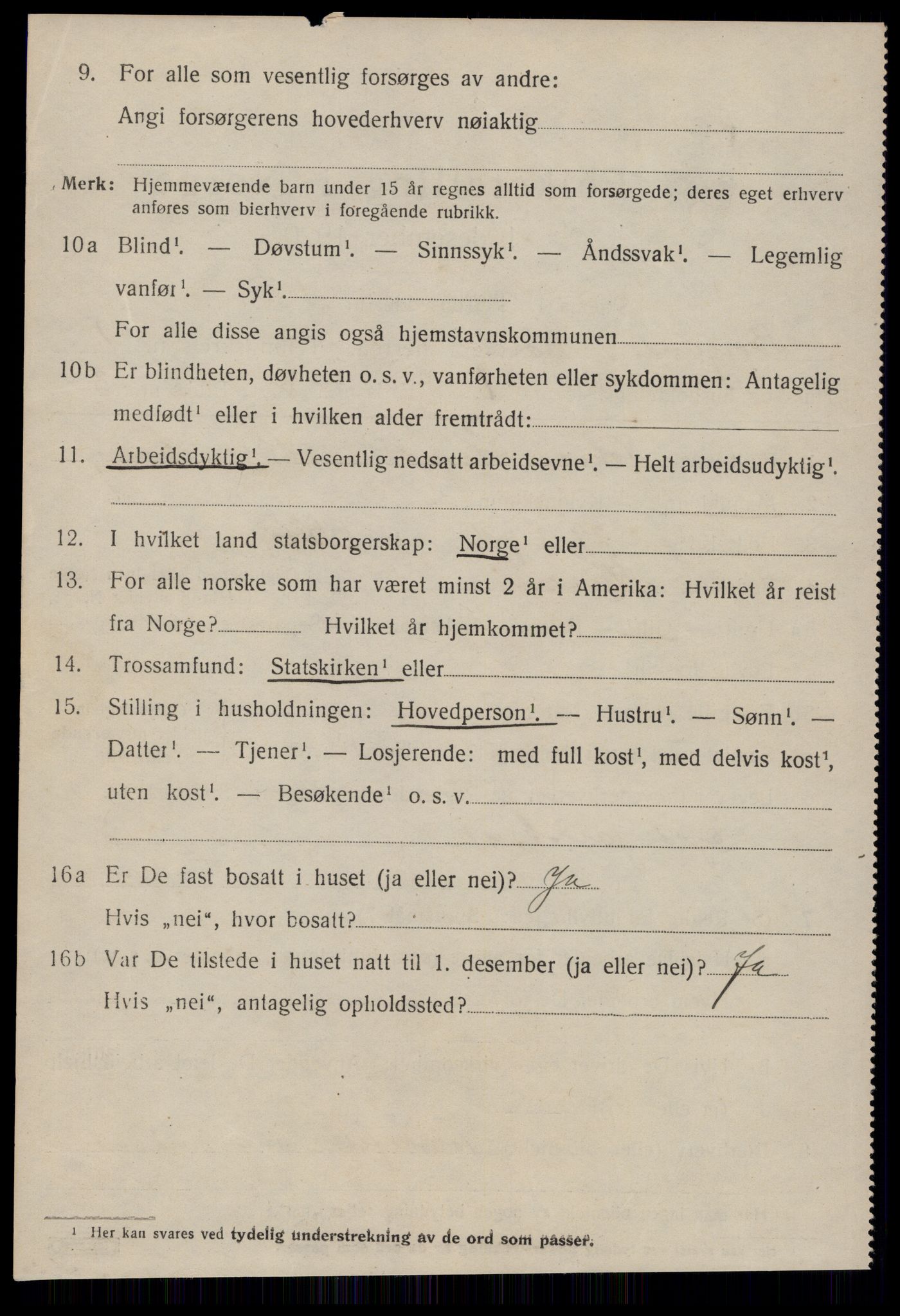 SAT, 1920 census for Borgund, 1920, p. 2407
