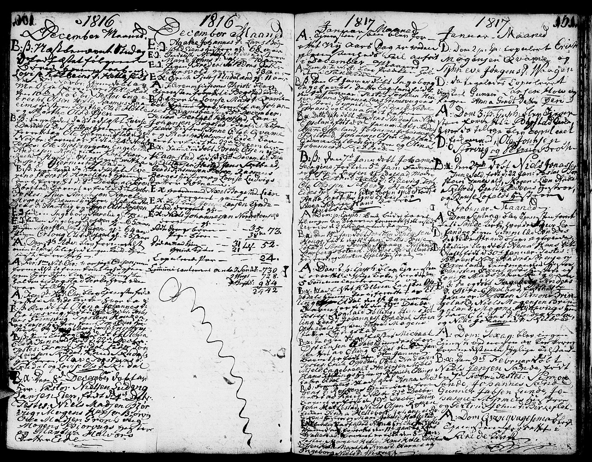Gaular sokneprestembete, SAB/A-80001/H/Haa: Parish register (official) no. A 2, 1785-1821, p. 151