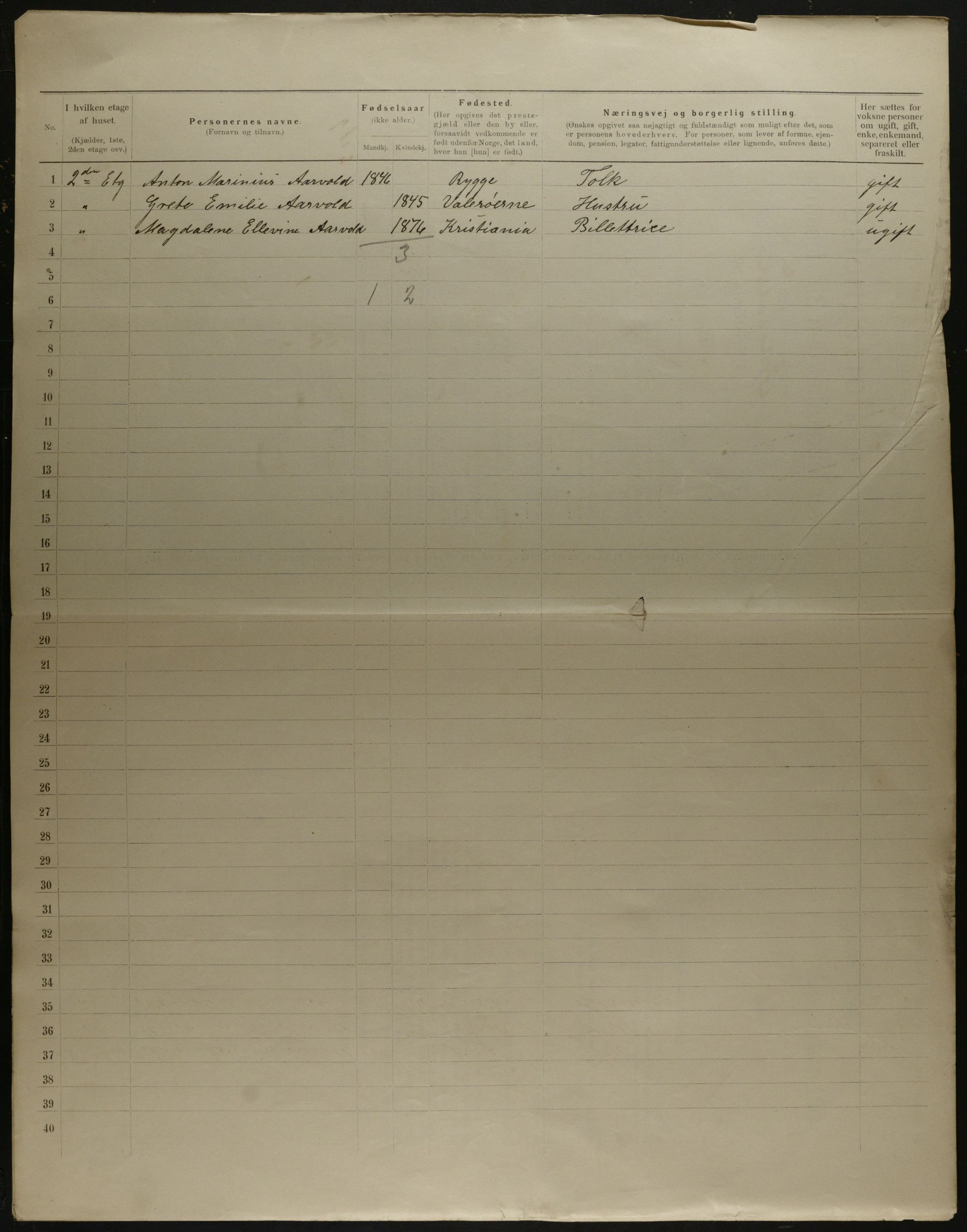 OBA, Municipal Census 1901 for Kristiania, 1901, p. 19803