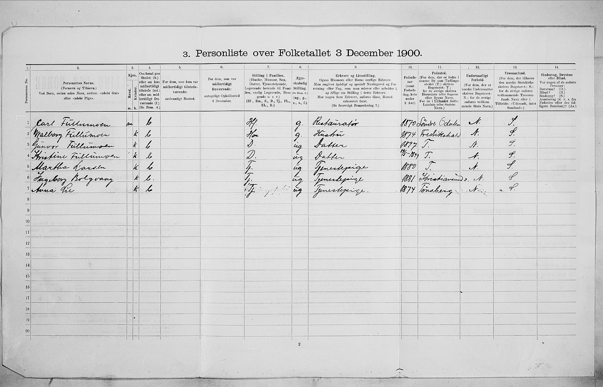 SAO, 1900 census for Kristiania, 1900, p. 54479