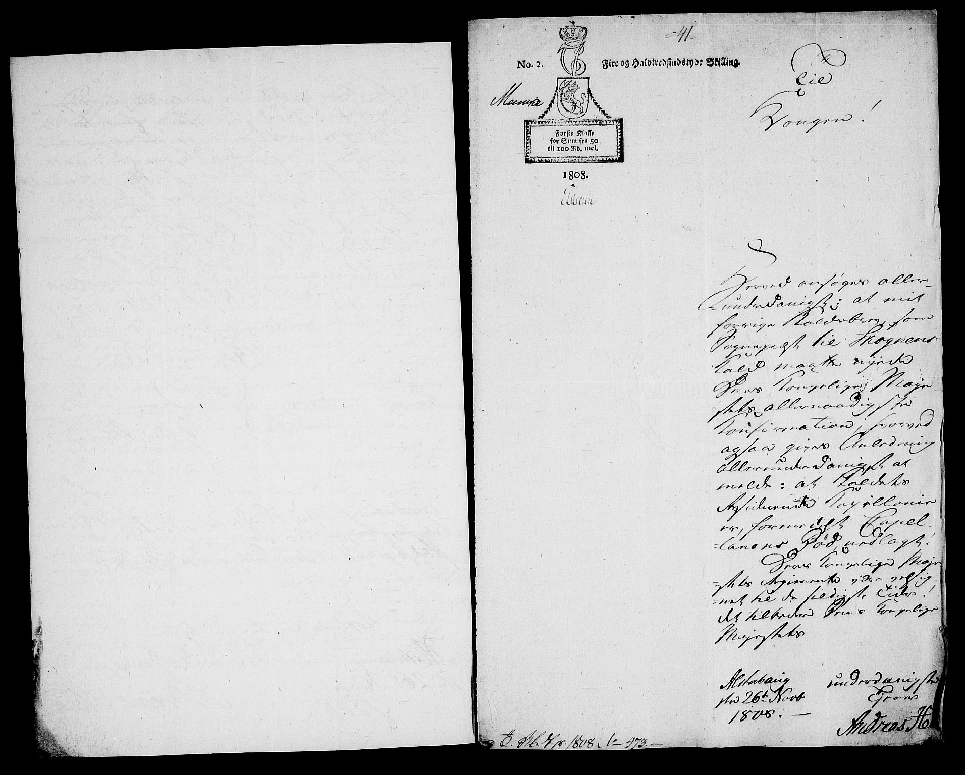 Danske Kanselli, Skapsaker, AV/RA-EA-4061/F/L0118: Skap 16, pakke 49, 1808, p. 21