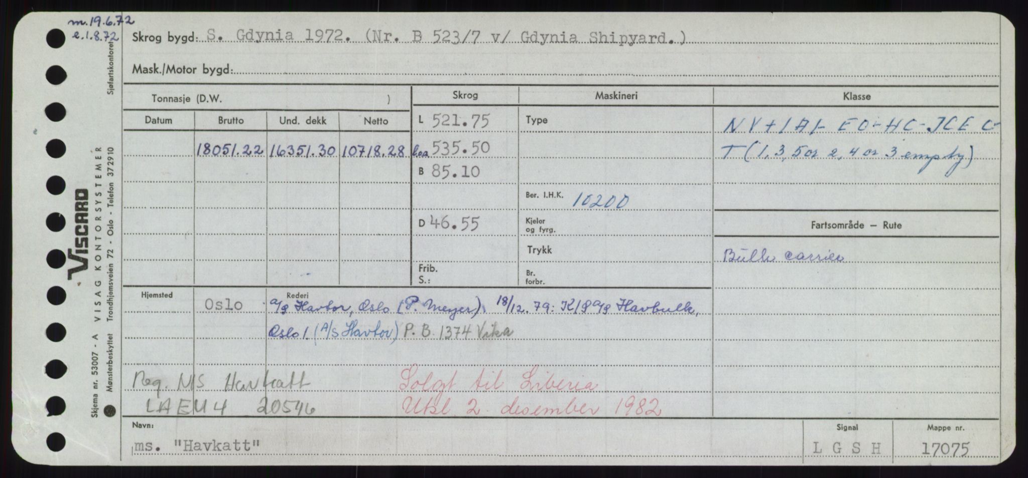 Sjøfartsdirektoratet med forløpere, Skipsmålingen, AV/RA-S-1627/H/Hd/L0014: Fartøy, H-Havl, p. 595