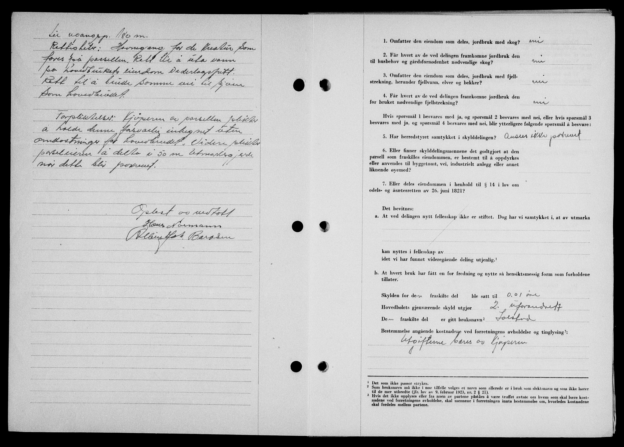Lofoten sorenskriveri, SAT/A-0017/1/2/2C/L0016a: Mortgage book no. 16a, 1947-1947, Diary no: : 860/1947