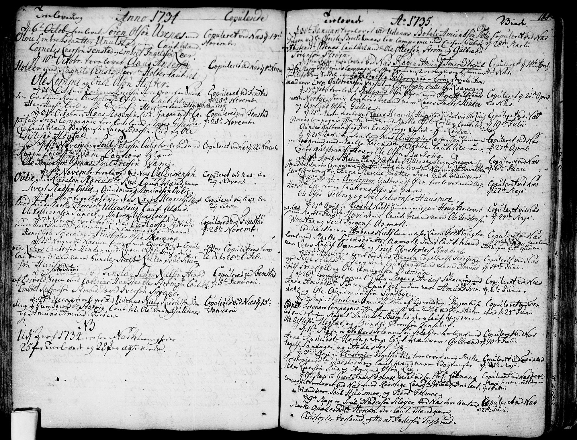 Nes prestekontor Kirkebøker, SAO/A-10410/F/Fa/L0003: Parish register (official) no. I 3, 1734-1781, p. 168