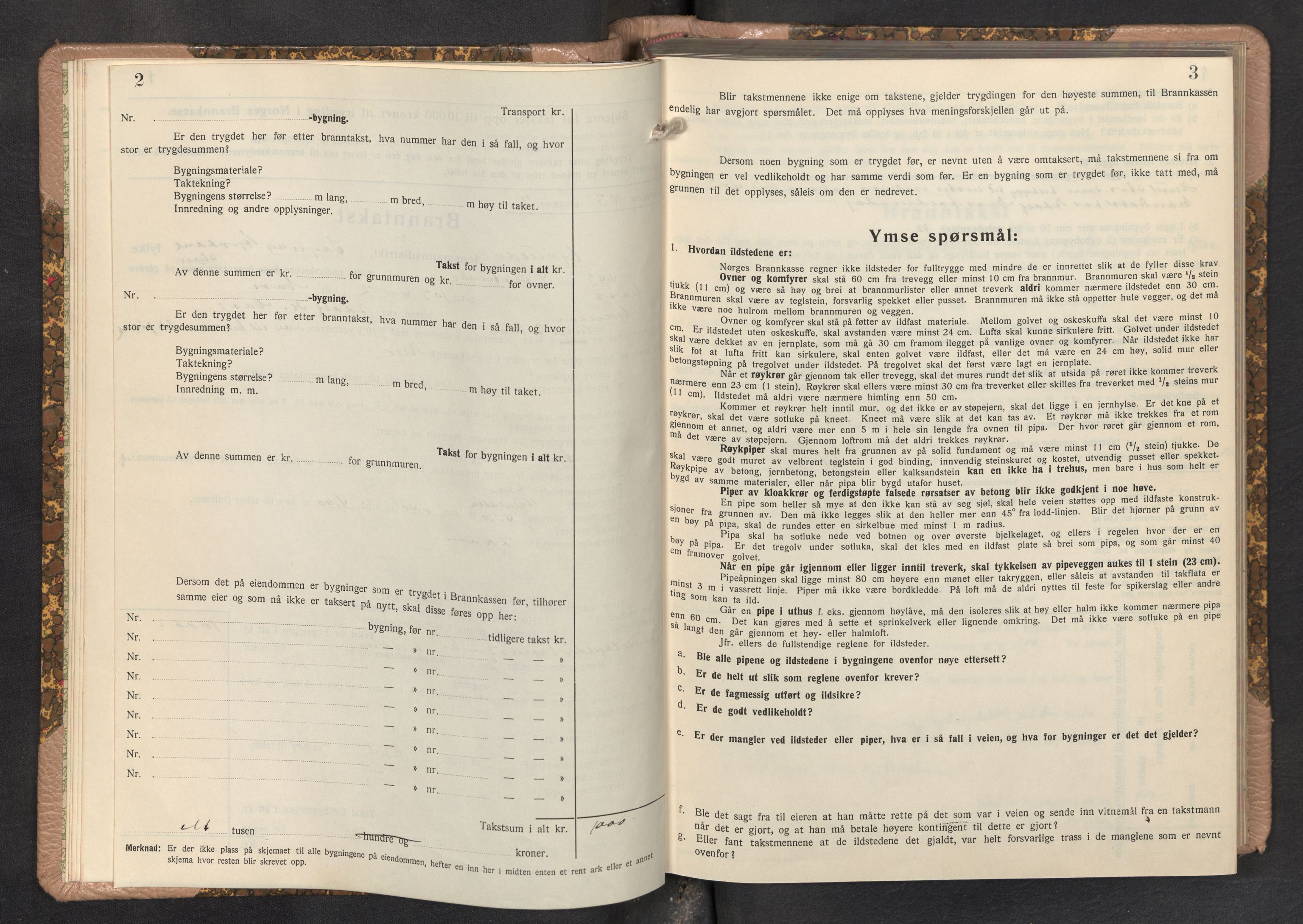 Lensmannen i Gaular, SAB/A-27601/0012/L0007: Branntakstprotokoll, skjematakst, 1943-1955, p. 2-3