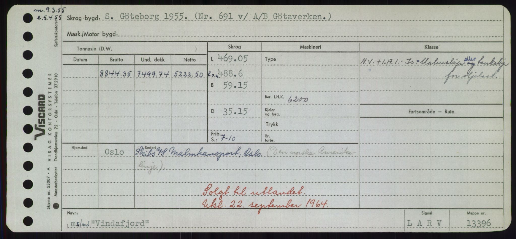 Sjøfartsdirektoratet med forløpere, Skipsmålingen, RA/S-1627/H/Hd/L0041: Fartøy, Vi-Ås, p. 235