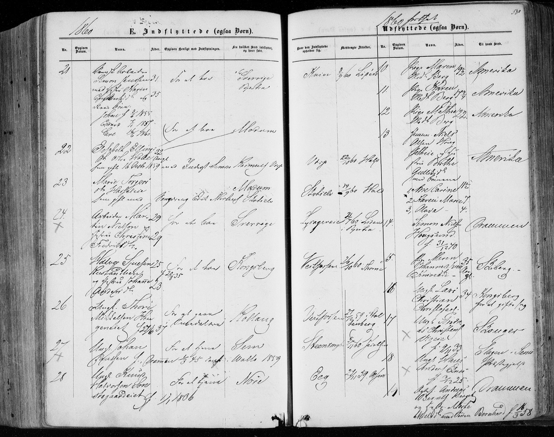 Eiker kirkebøker, SAKO/A-4/F/Fa/L0016: Parish register (official) no. I 16, 1860-1868, p. 580