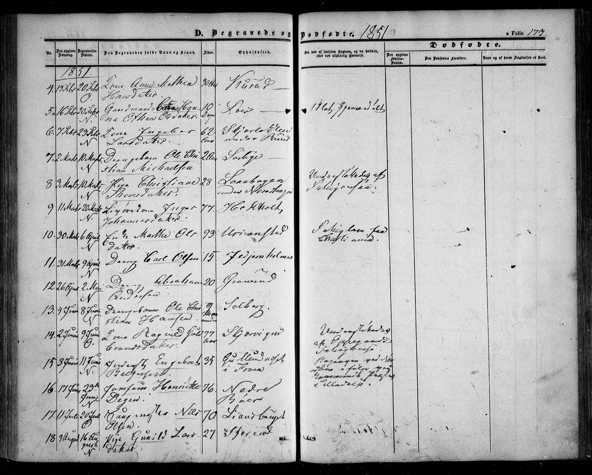 Nesodden prestekontor Kirkebøker, AV/SAO-A-10013/F/Fa/L0007: Parish register (official) no. I 7, 1848-1868, p. 173