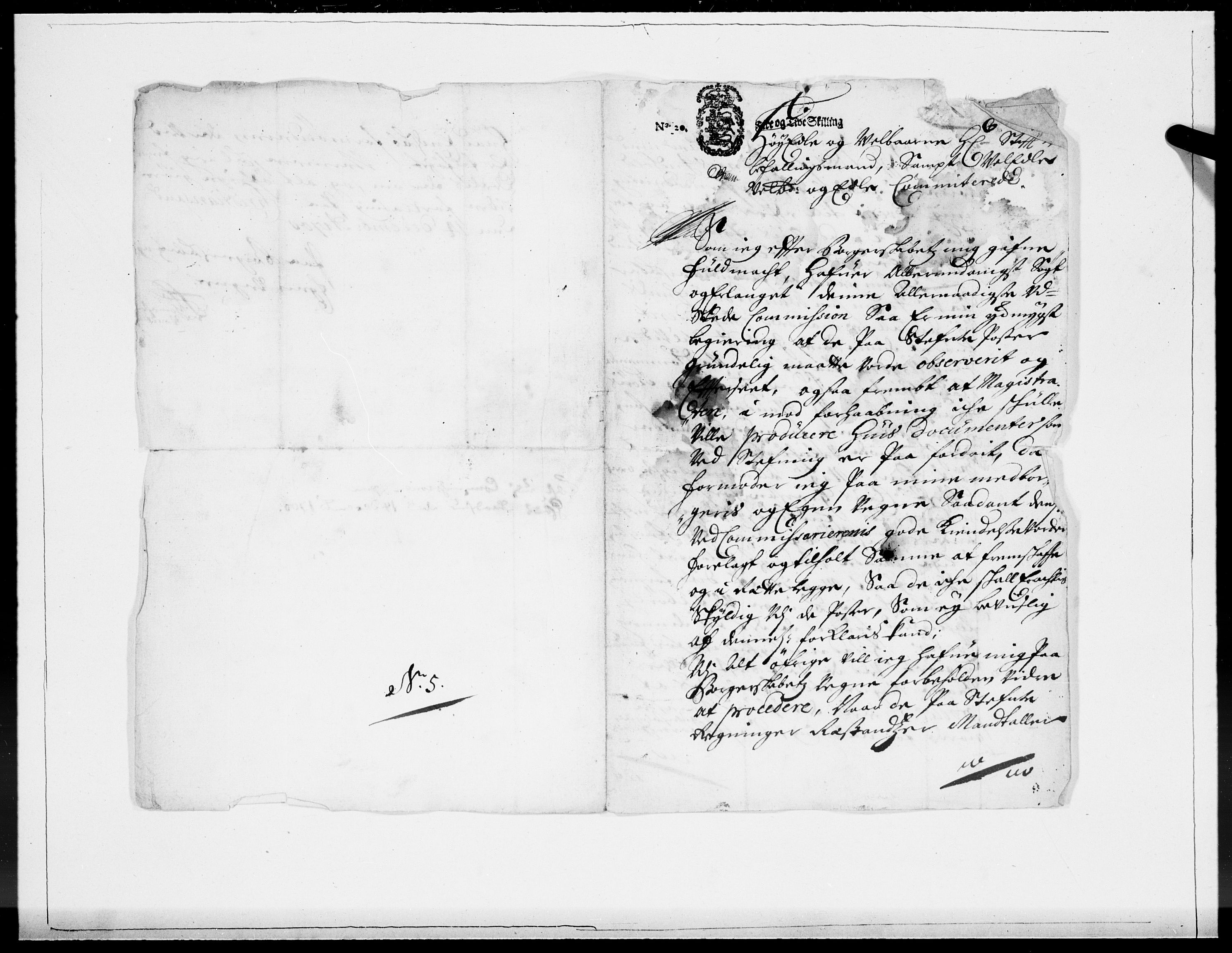 Danske Kanselli 1572-1799, AV/RA-EA-3023/F/Fc/Fcc/Fcca/L0056: Norske innlegg 1572-1799, Kommisjonssak, borgerskap mot magistrat, 1704, p. 15