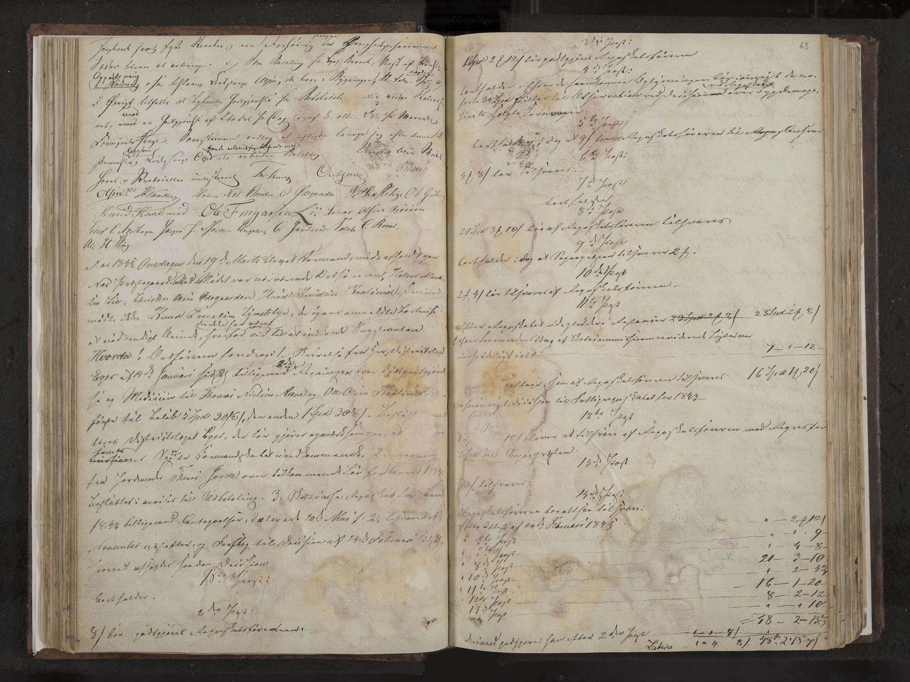 Nes formannskap og sentraladministrasjon, IKAK/0616021-1/A/Aa/L0001: Møtebok med register, 1838-1875, p. 63