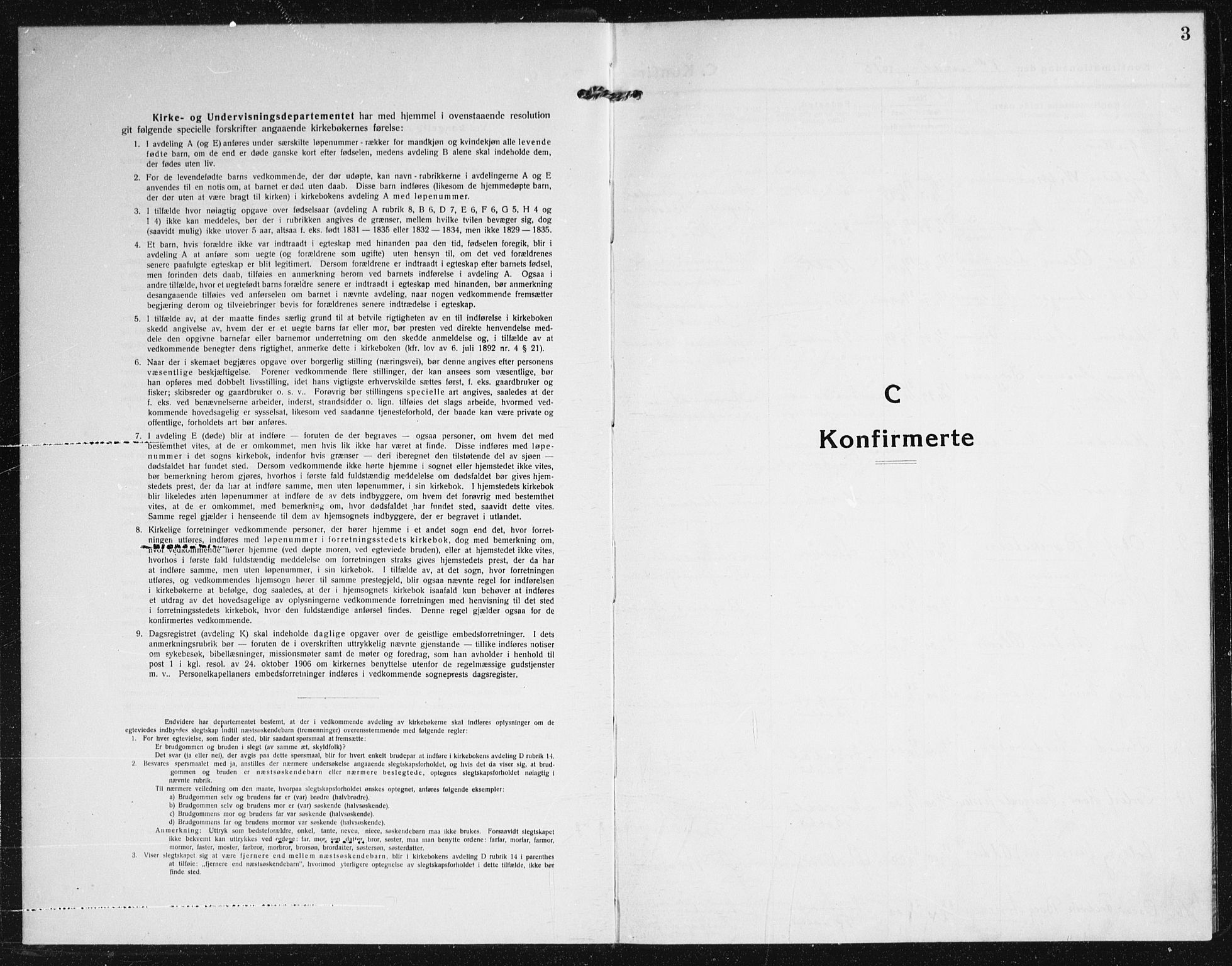 Arendal sokneprestkontor, Trefoldighet, SAK/1111-0040/F/Fa/L0011: Parish register (official) no. A 11, 1915-1919, p. 3