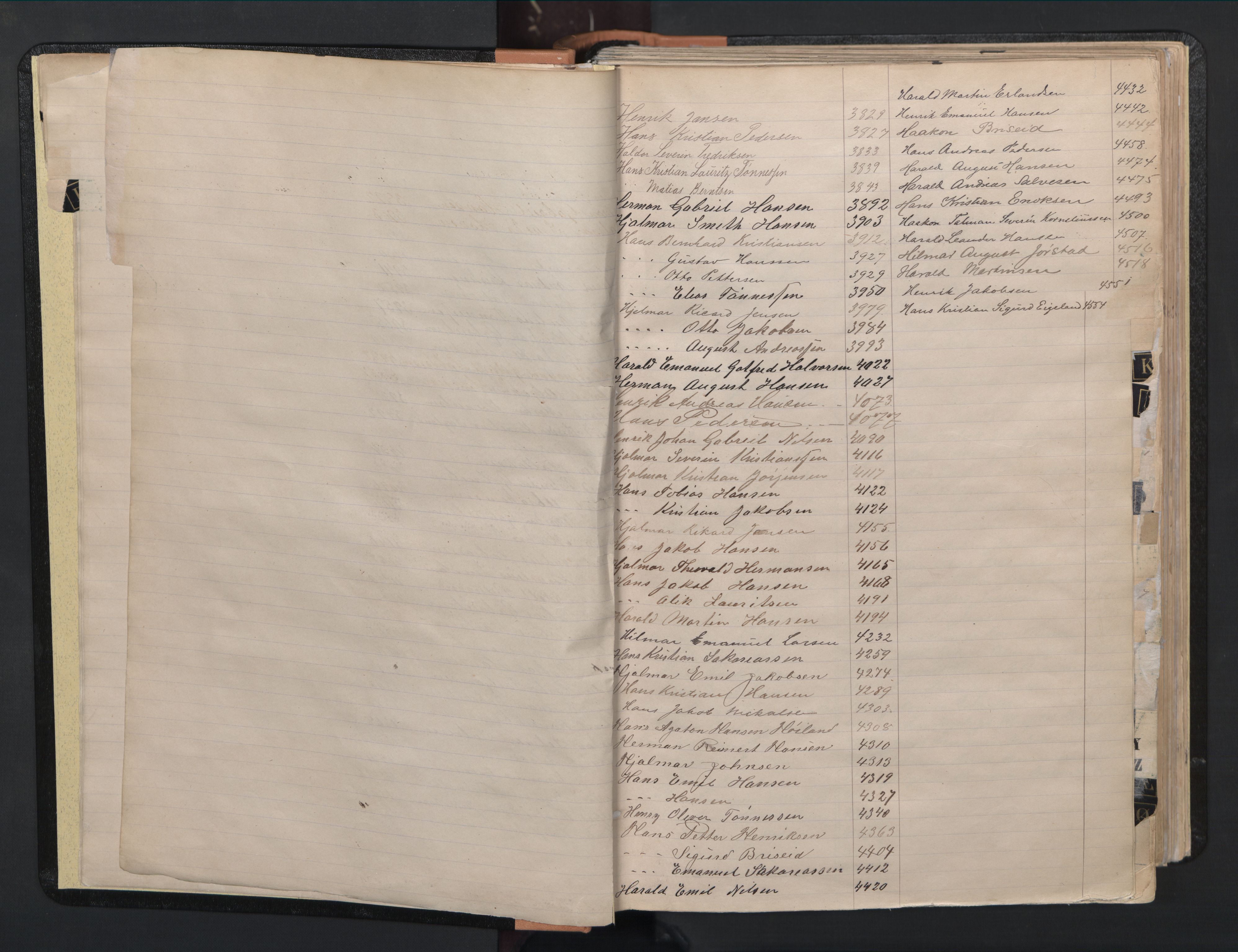 Farsund mønstringskrets, AV/SAK-2031-0017/F/Fa/L0003: Annotasjonsrulle nr 3816-5304 med register, M-3, 1894-1948, p. 10