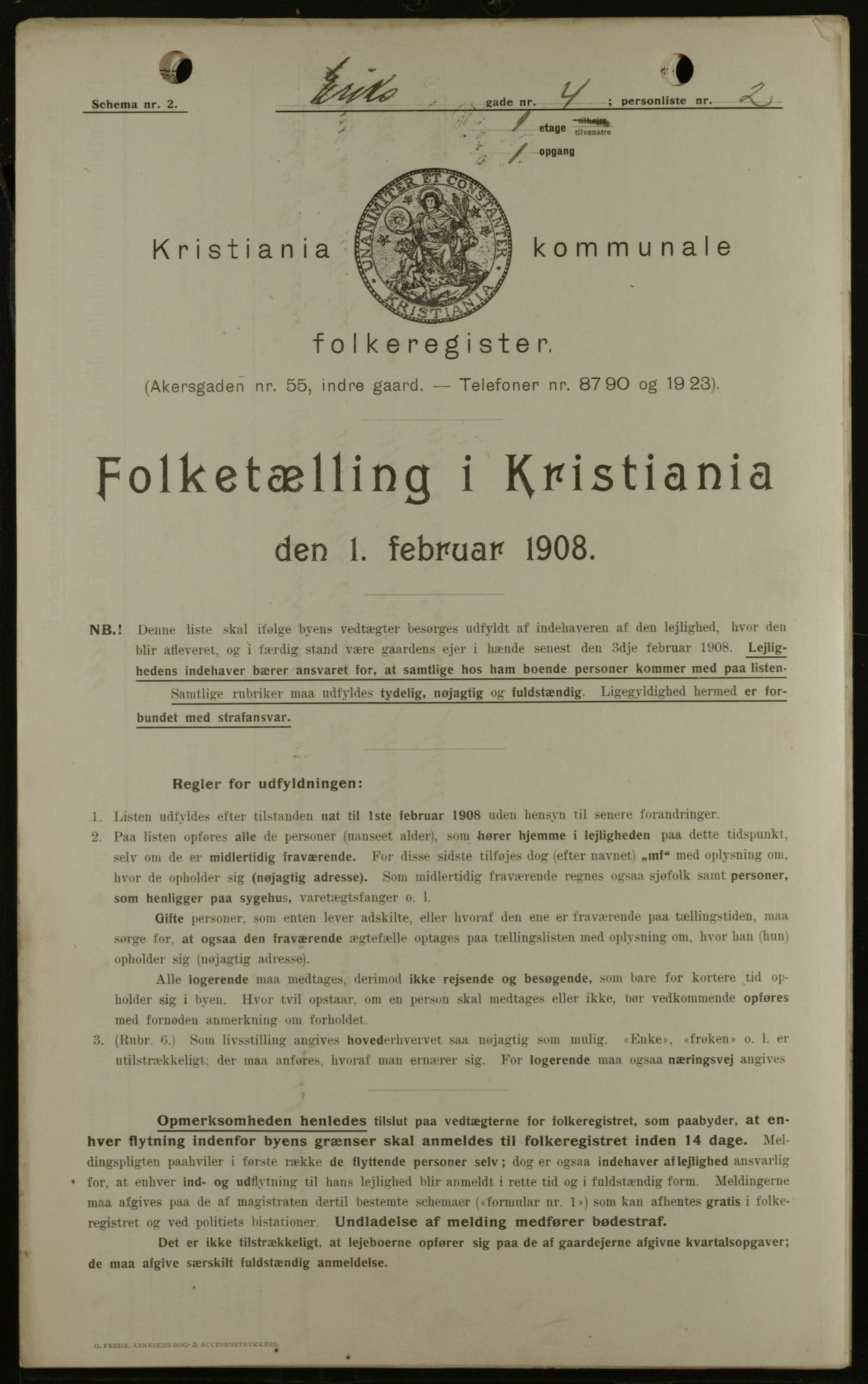 OBA, Municipal Census 1908 for Kristiania, 1908, p. 17997