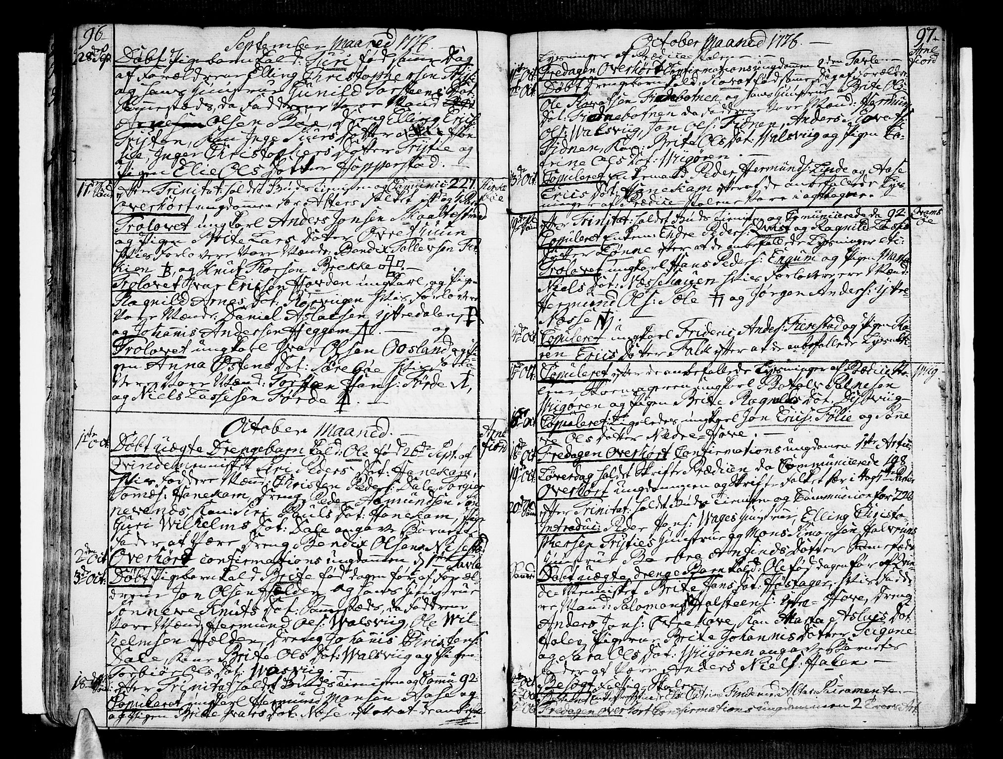 Vik sokneprestembete, AV/SAB-A-81501/H/Haa/Haaa/L0004: Parish register (official) no. A 4, 1772-1783, p. 96-97