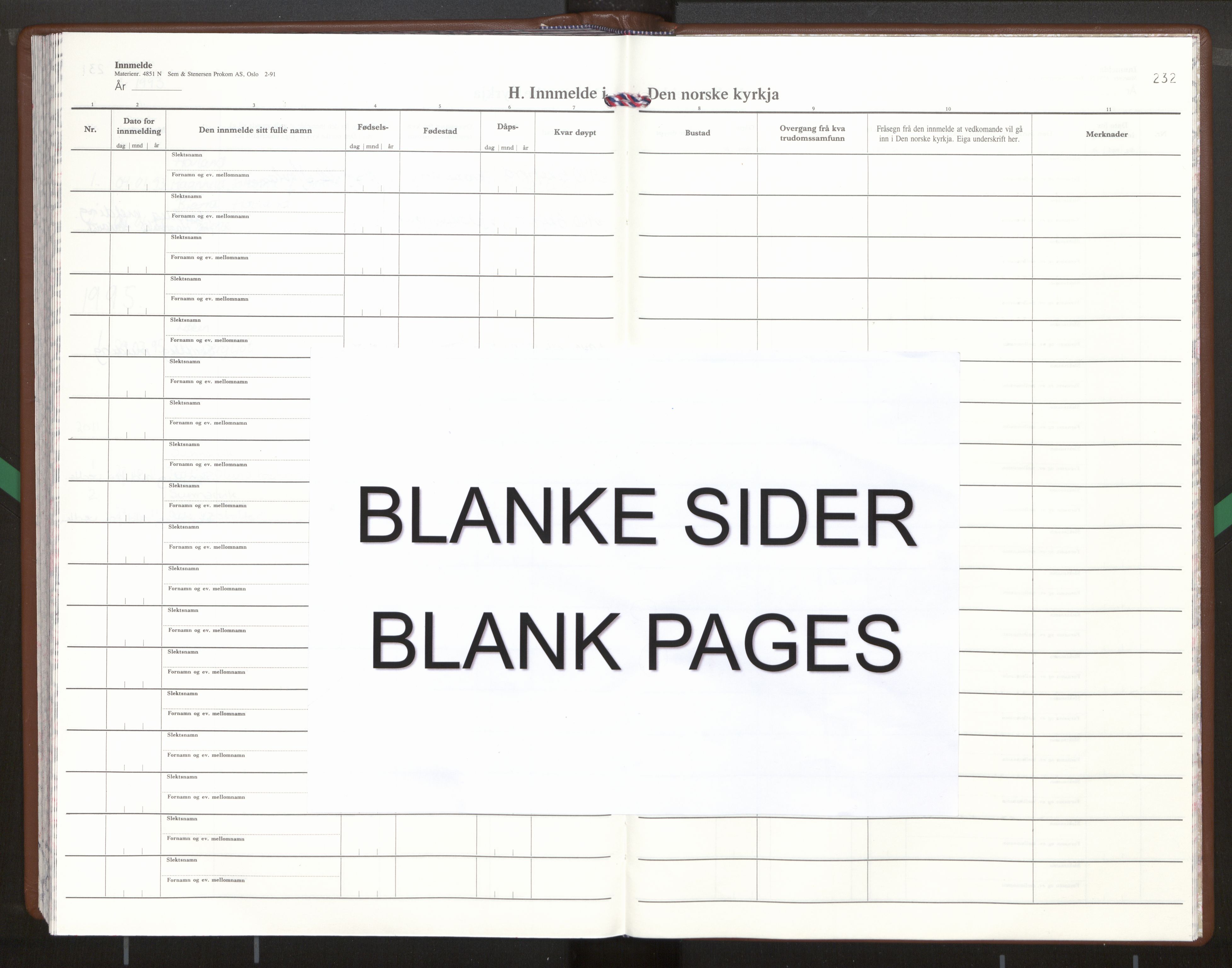 Kinn sokneprestembete, SAB/A-80801/H/Haa/Haae/L0005: Parish register (official) no. E 5, 1992-2013, p. 232