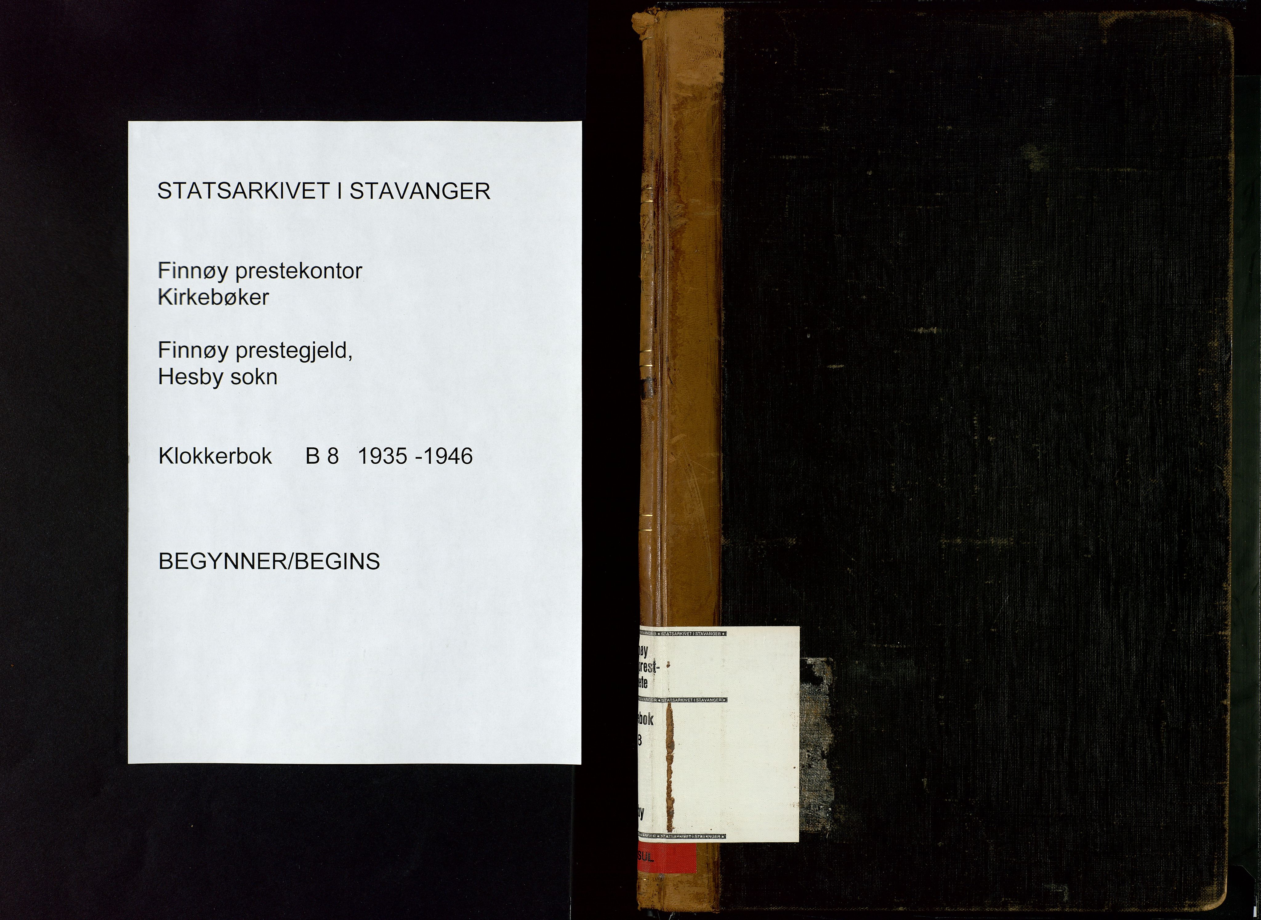 Finnøy sokneprestkontor, SAST/A-101825/H/Ha/Hab/L0008: Parish register (copy) no. B 8, 1935-1946