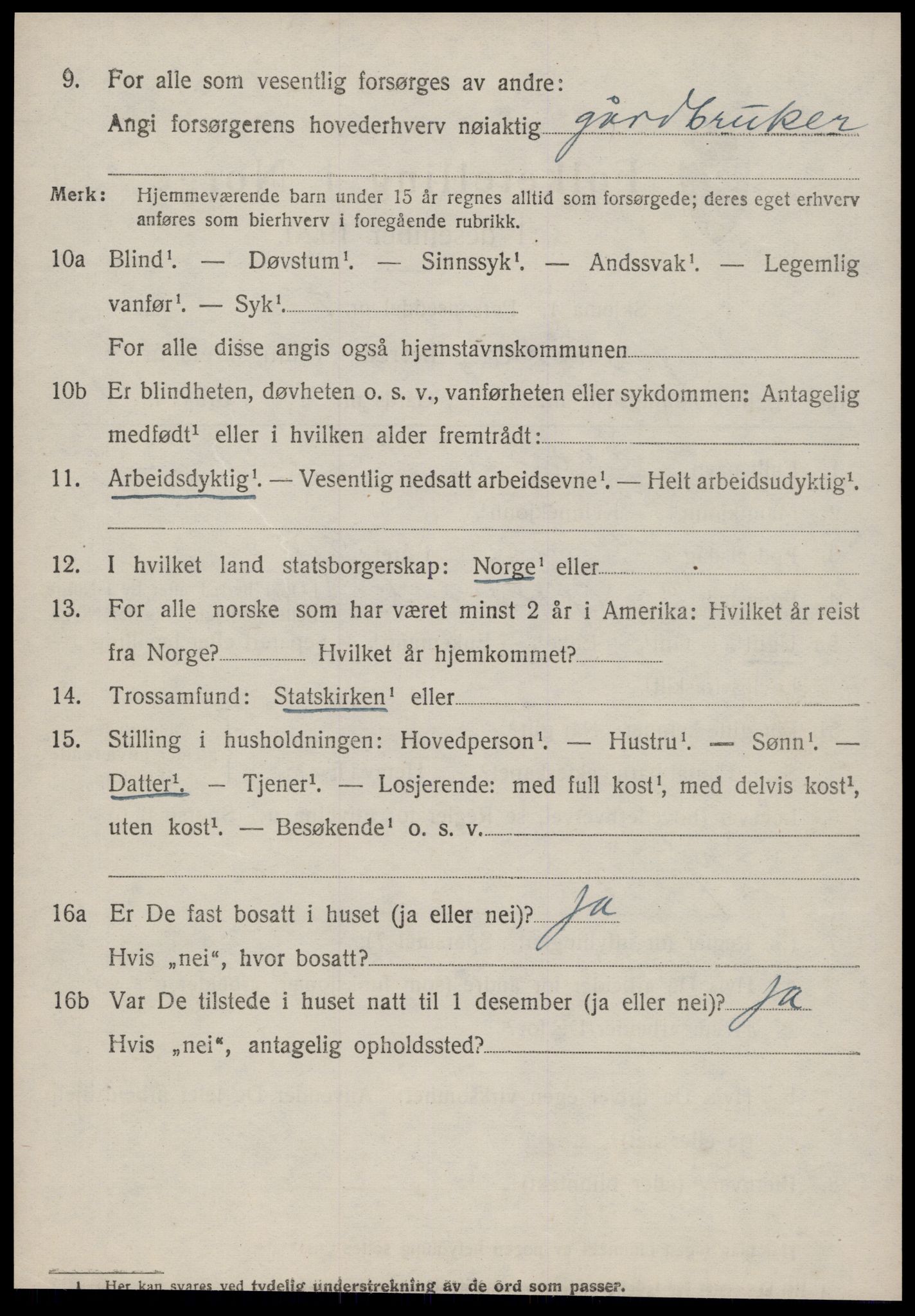 SAT, 1920 census for Øksendal, 1920, p. 246