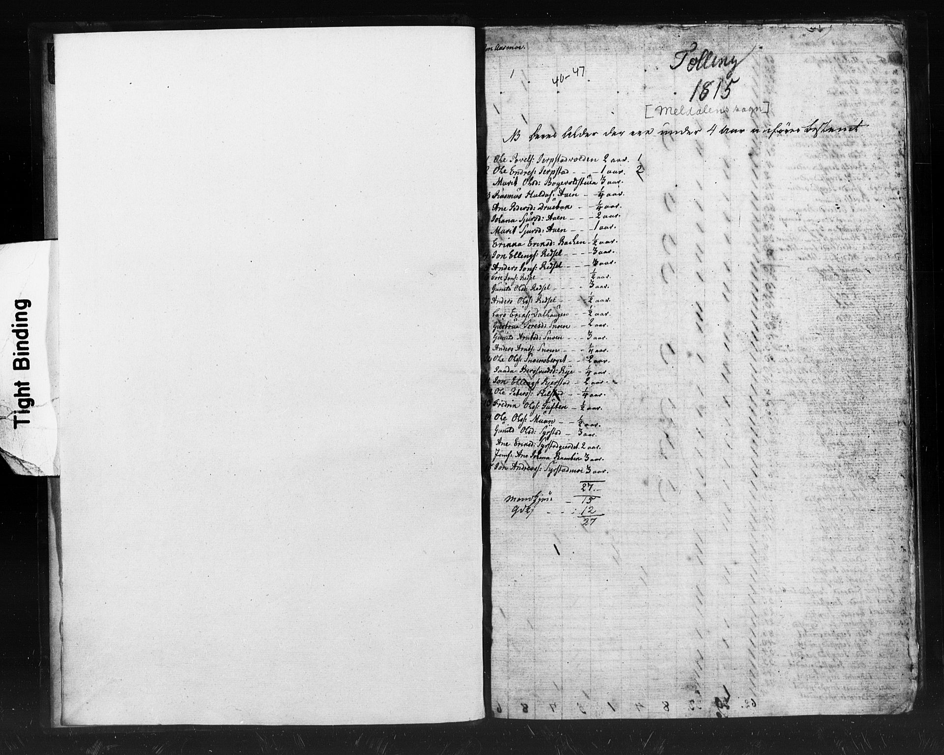 SAT, 1815 Census for Meldal parish, 1815, p. 2