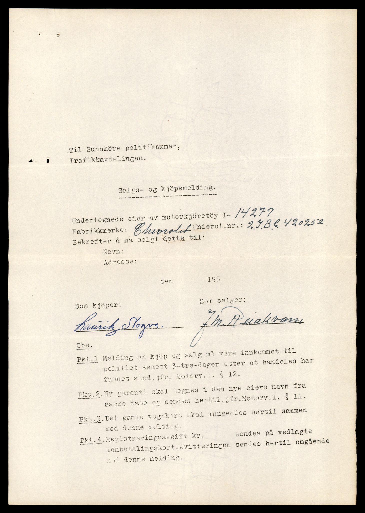 Møre og Romsdal vegkontor - Ålesund trafikkstasjon, AV/SAT-A-4099/F/Fe/L0044: Registreringskort for kjøretøy T 14205 - T 14319, 1927-1998, p. 2223
