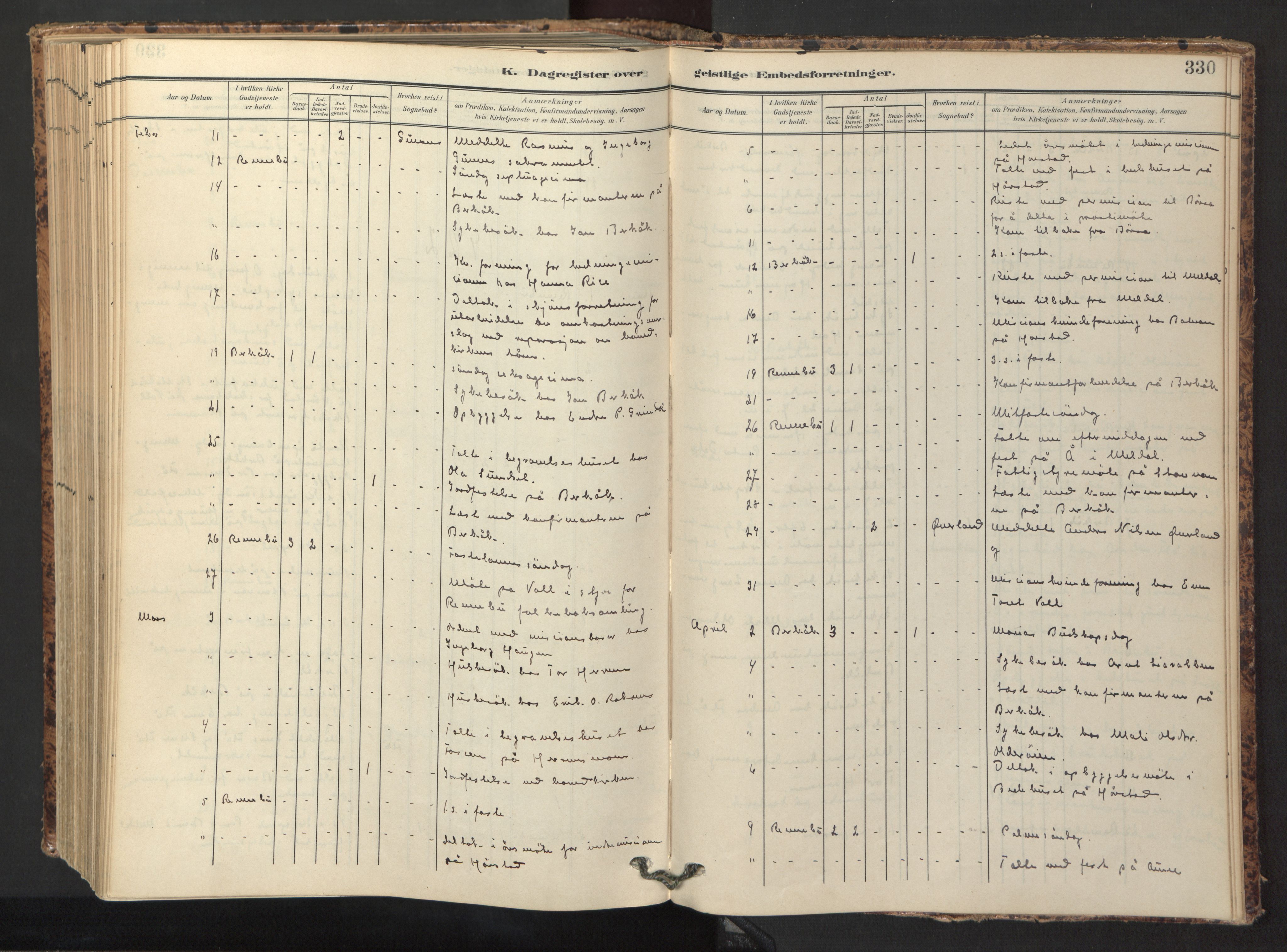 Ministerialprotokoller, klokkerbøker og fødselsregistre - Sør-Trøndelag, SAT/A-1456/674/L0873: Parish register (official) no. 674A05, 1908-1923, p. 330