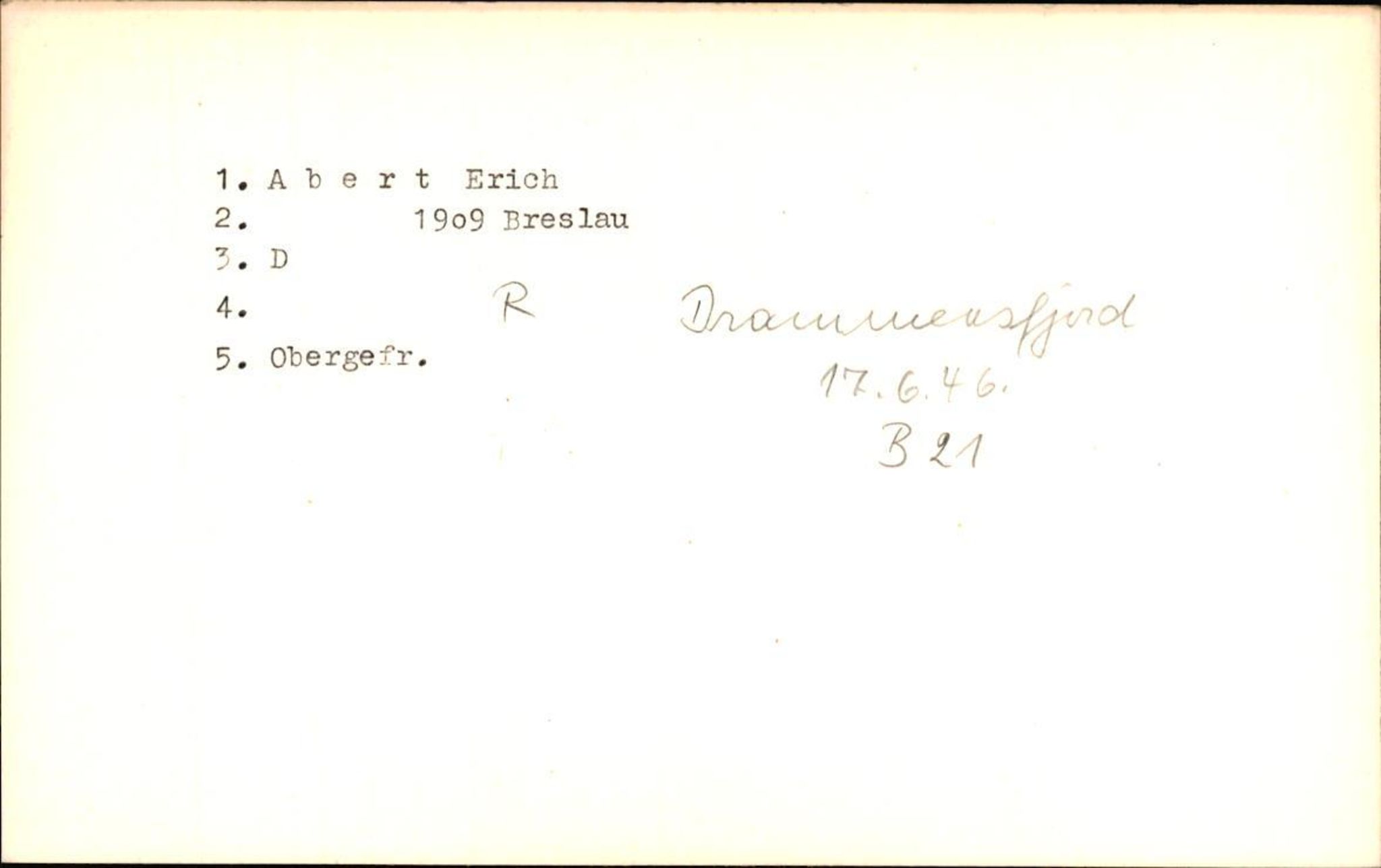 Hjemsendte tyskere , RA/RAFA-6487/D/Db/L0006: Adam-Zimmerman + Ableiter-Barta, 1945-1947, p. 292