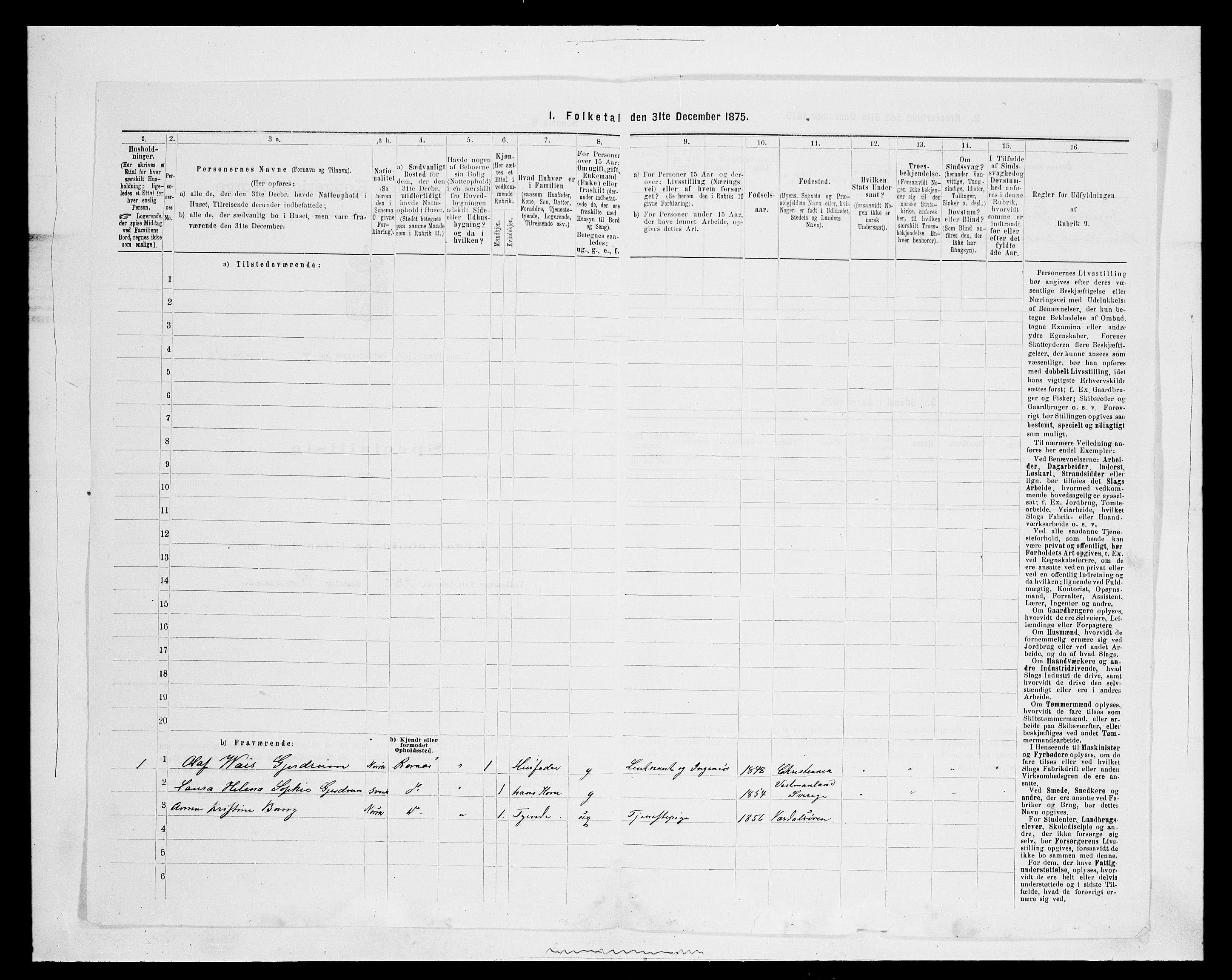 SAH, 1875 census for 0436P Tolga, 1875, p. 1190