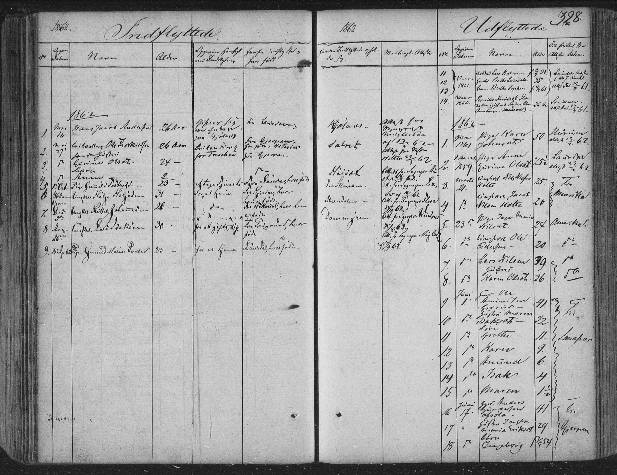 Siljan kirkebøker, SAKO/A-300/F/Fa/L0001: Parish register (official) no. 1, 1831-1870, p. 328