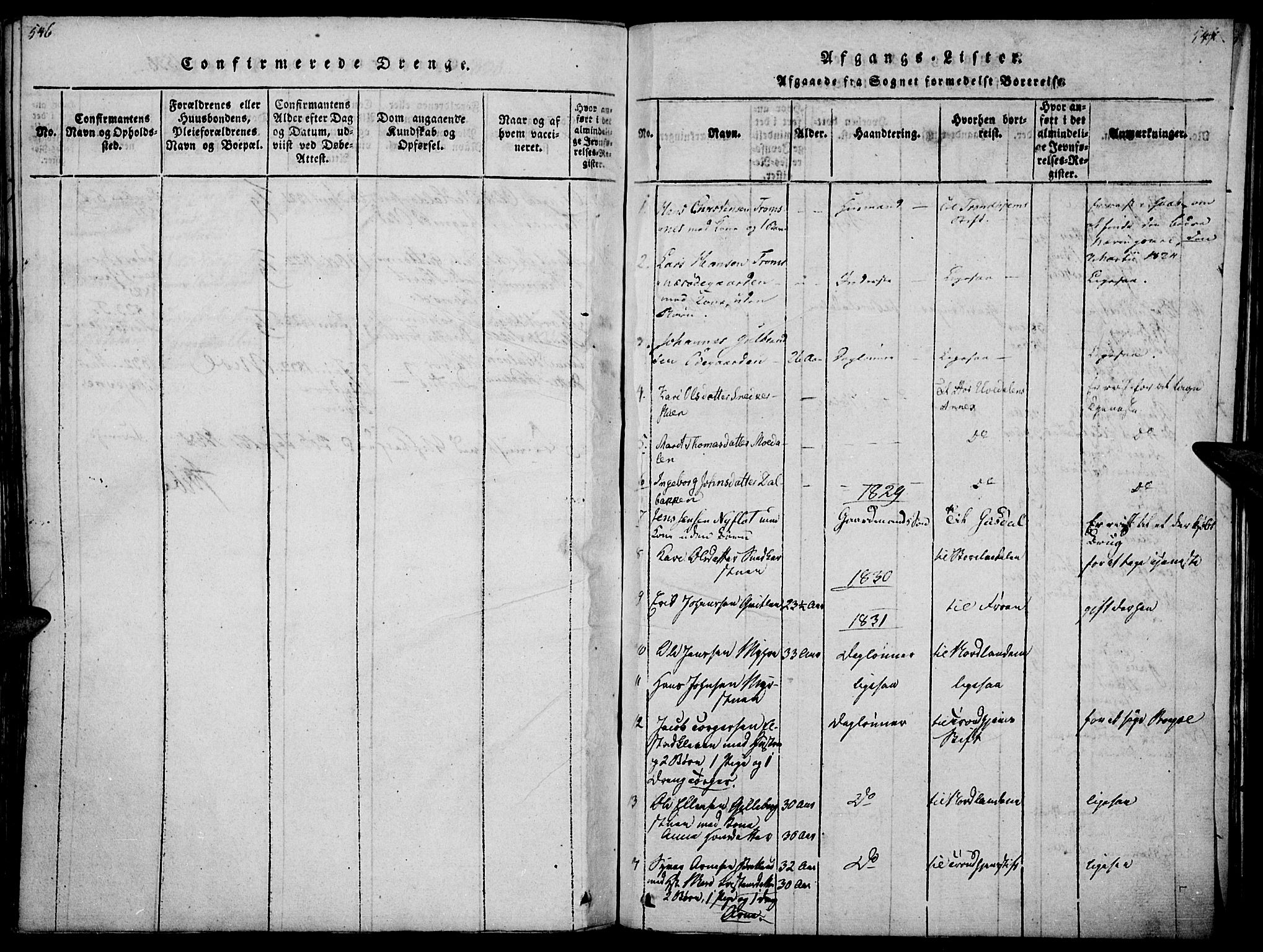 Ringebu prestekontor, SAH/PREST-082/H/Ha/Haa/L0004: Parish register (official) no. 4, 1821-1839, p. 546-547