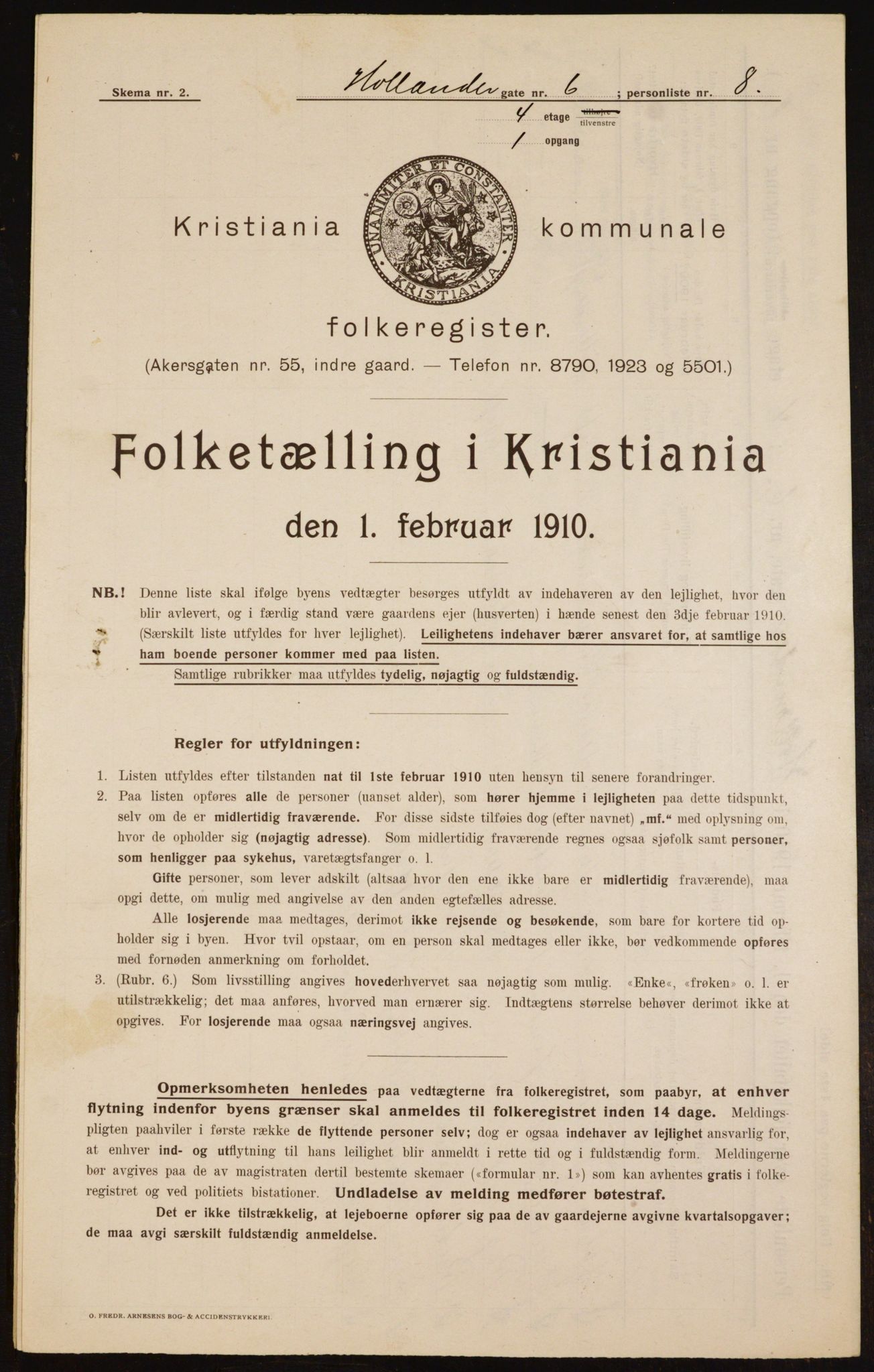 OBA, Municipal Census 1910 for Kristiania, 1910, p. 39978