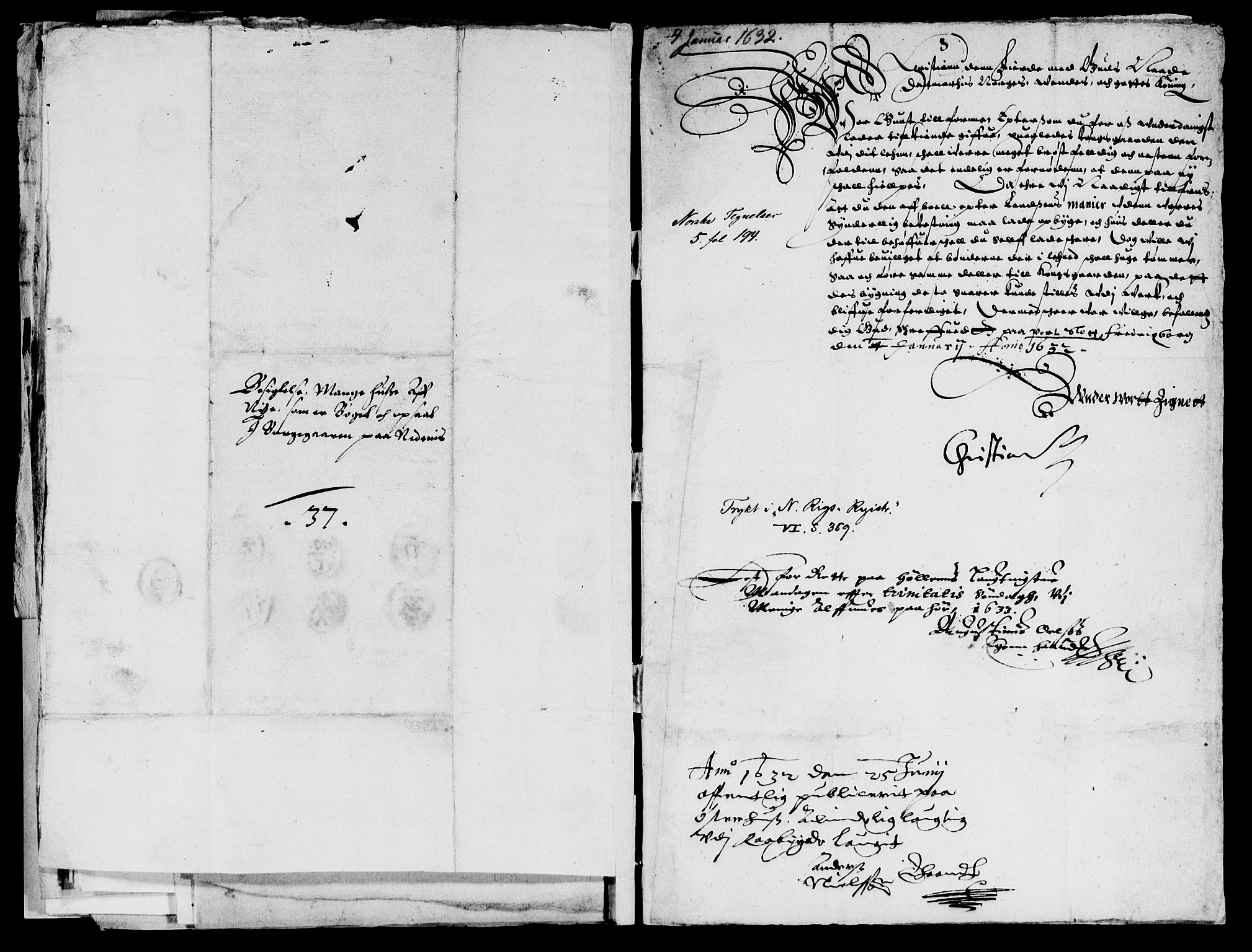 Rentekammeret inntil 1814, Reviderte regnskaper, Lensregnskaper, AV/RA-EA-5023/R/Rb/Rbq/L0022: Nedenes len. Mandals len. Råbyggelag., 1632-1634