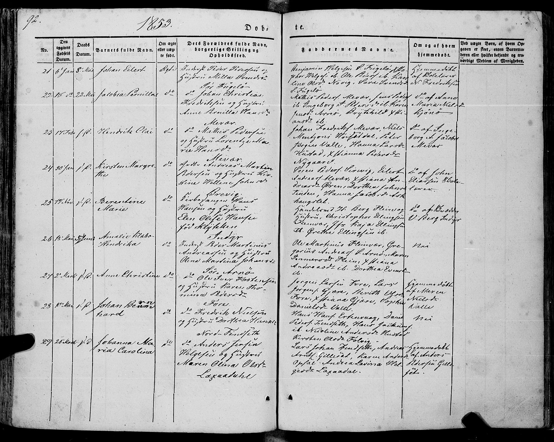 Ministerialprotokoller, klokkerbøker og fødselsregistre - Nordland, AV/SAT-A-1459/805/L0097: Parish register (official) no. 805A04, 1837-1861, p. 92