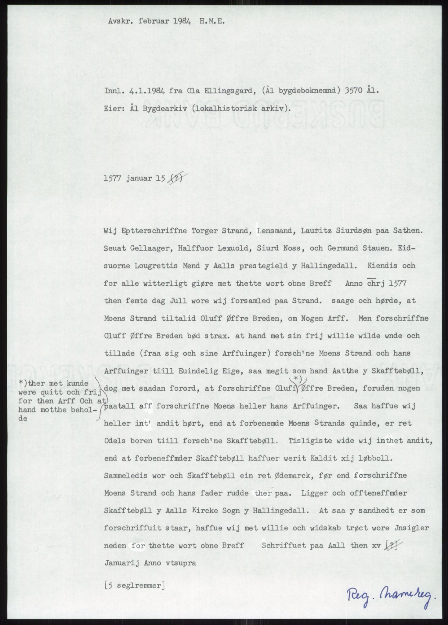 Samlinger til kildeutgivelse, Diplomavskriftsamlingen, RA/EA-4053/H/Ha, p. 1237