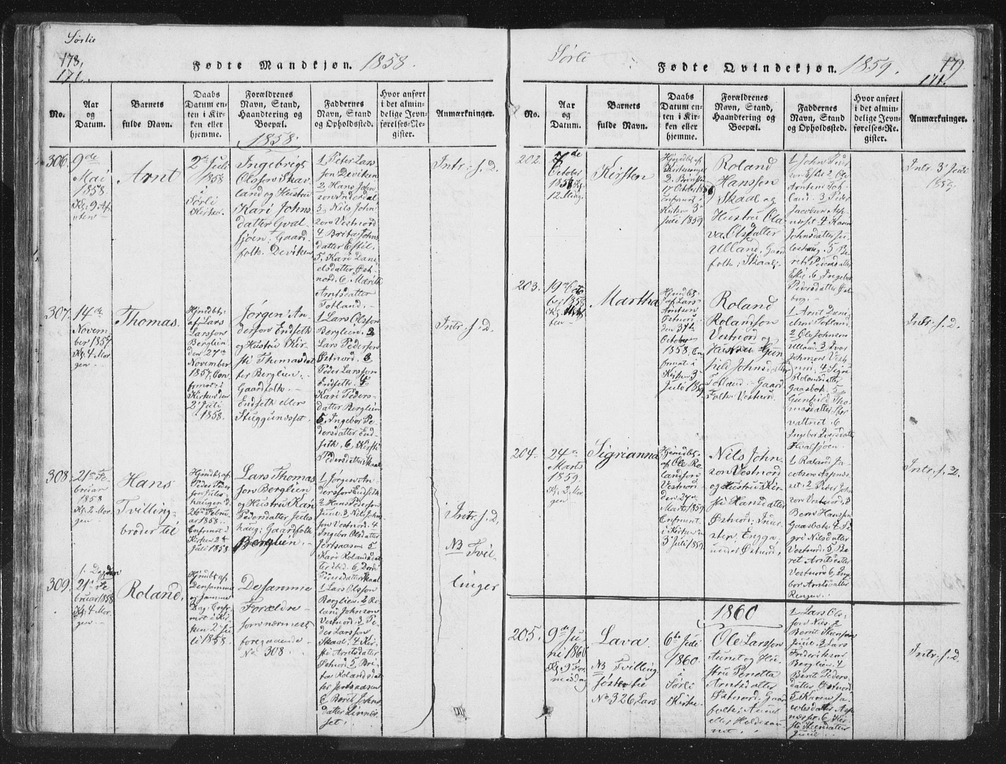 Ministerialprotokoller, klokkerbøker og fødselsregistre - Nord-Trøndelag, SAT/A-1458/755/L0491: Parish register (official) no. 755A01 /2, 1817-1864, p. 170-171