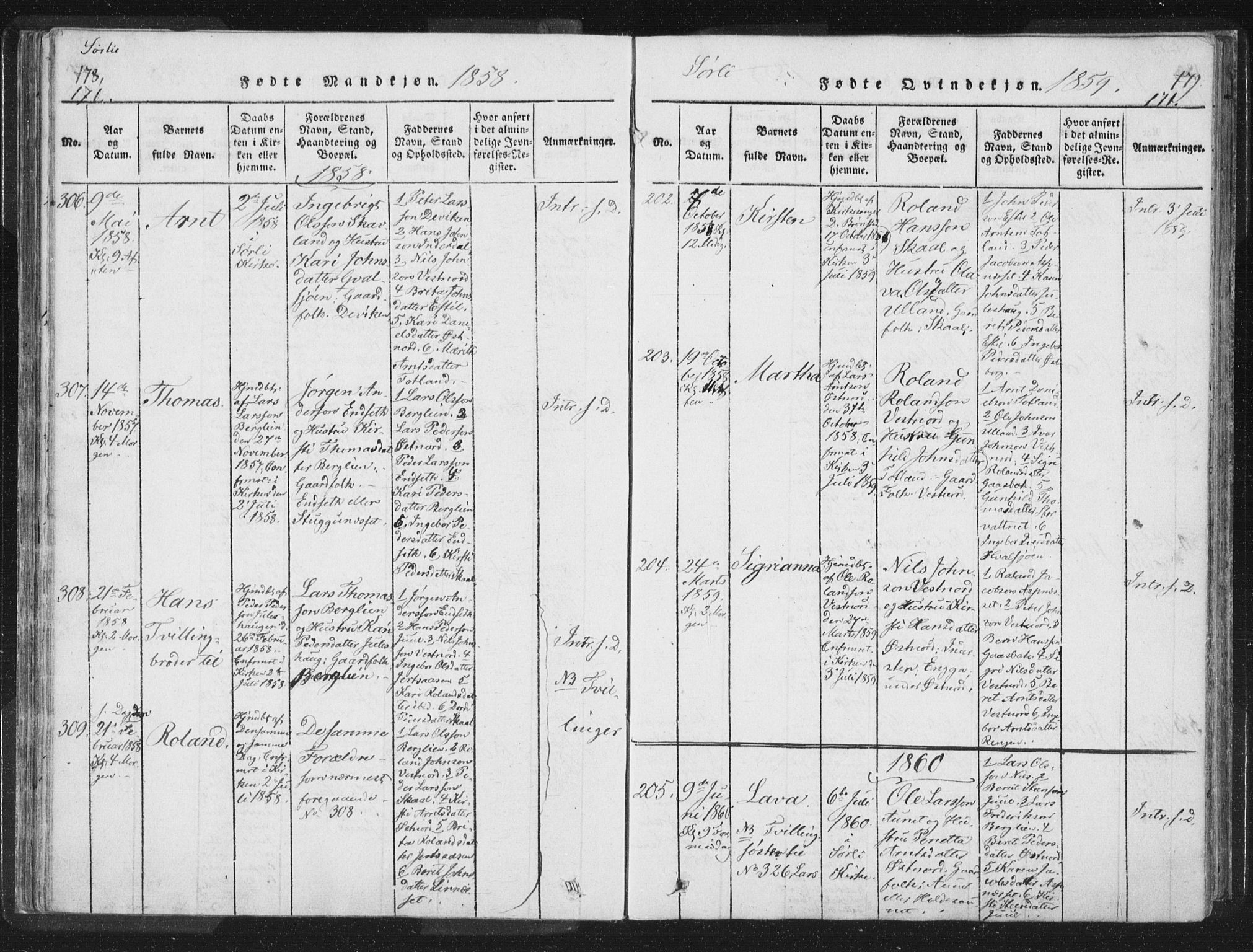 Ministerialprotokoller, klokkerbøker og fødselsregistre - Nord-Trøndelag, AV/SAT-A-1458/755/L0491: Parish register (official) no. 755A01 /2, 1817-1864, p. 170-171