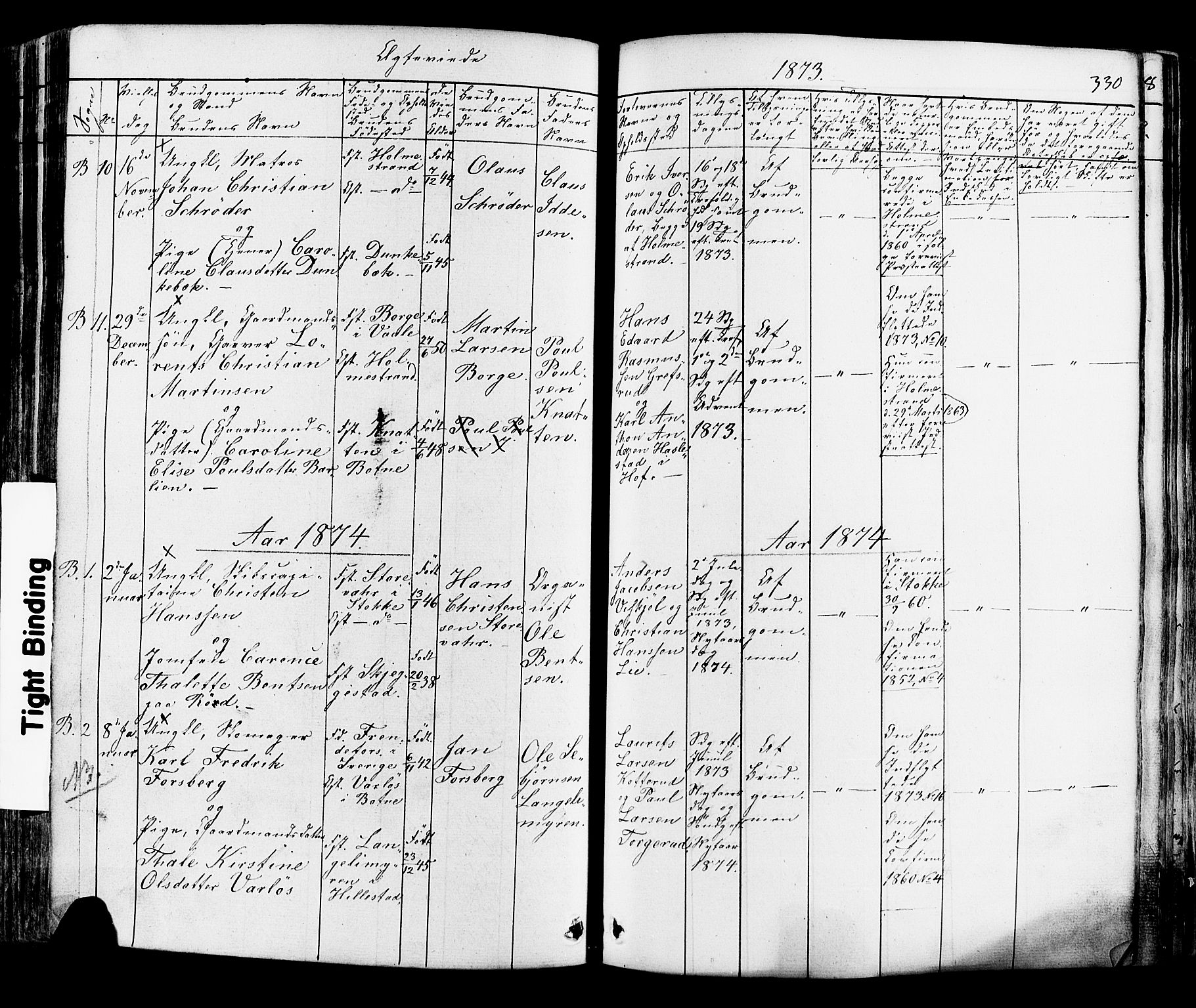 Botne kirkebøker, SAKO/A-340/F/Fa/L0006: Parish register (official) no. I 6, 1836-1877, p. 330