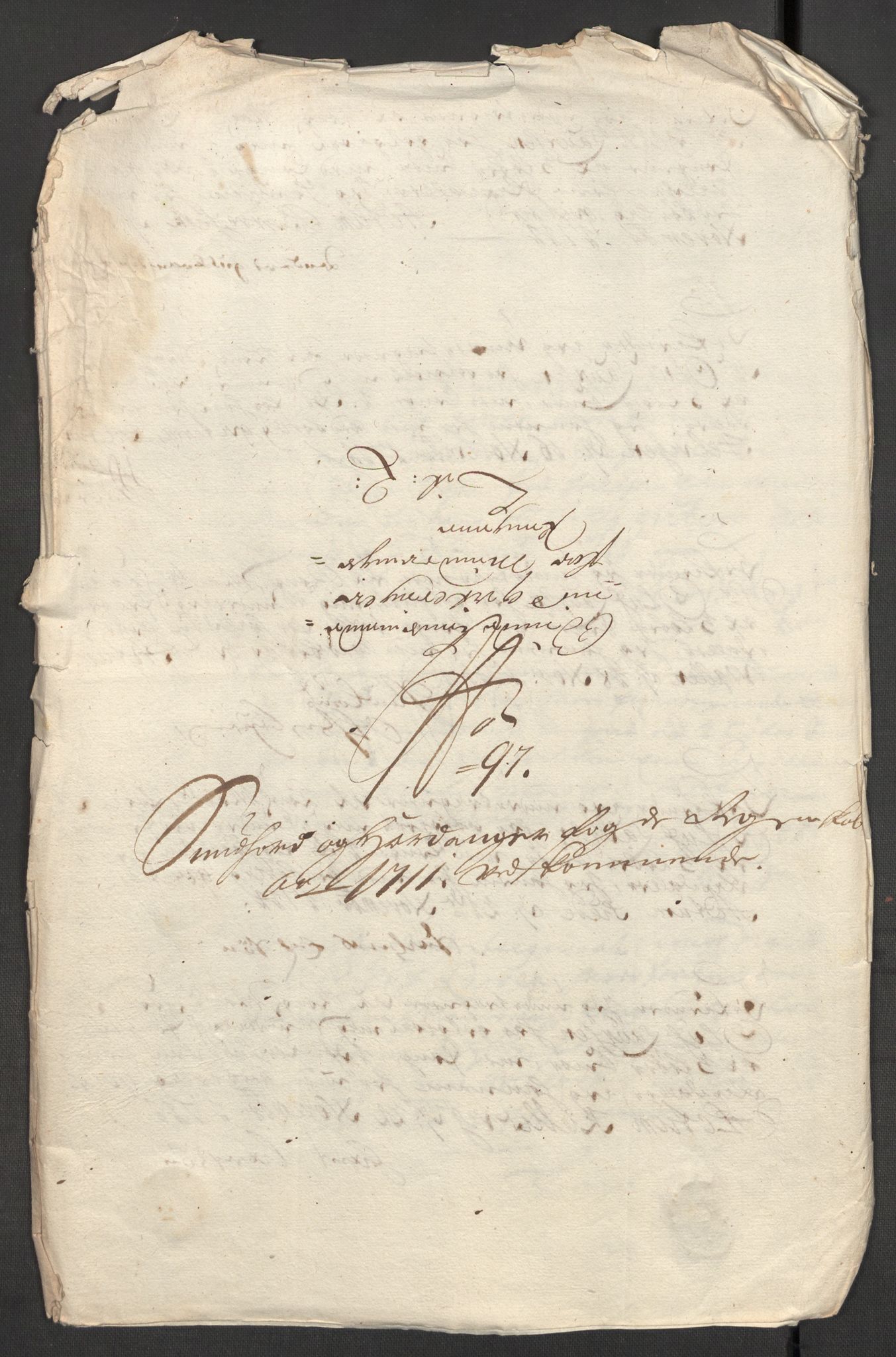 Rentekammeret inntil 1814, Reviderte regnskaper, Fogderegnskap, AV/RA-EA-4092/R48/L2987: Fogderegnskap Sunnhordland og Hardanger, 1711, p. 341