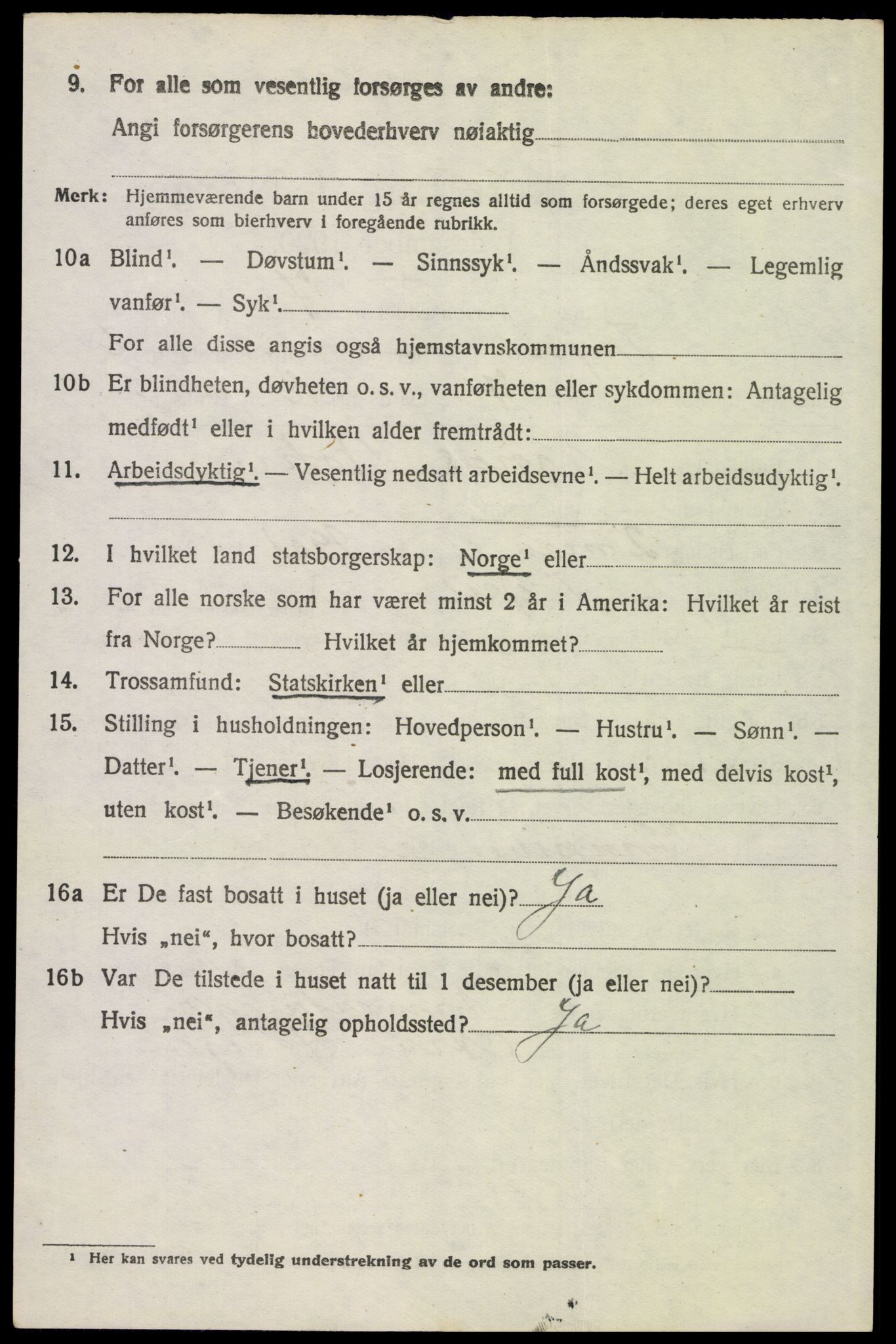 SAH, 1920 census for Trysil, 1920, p. 4614