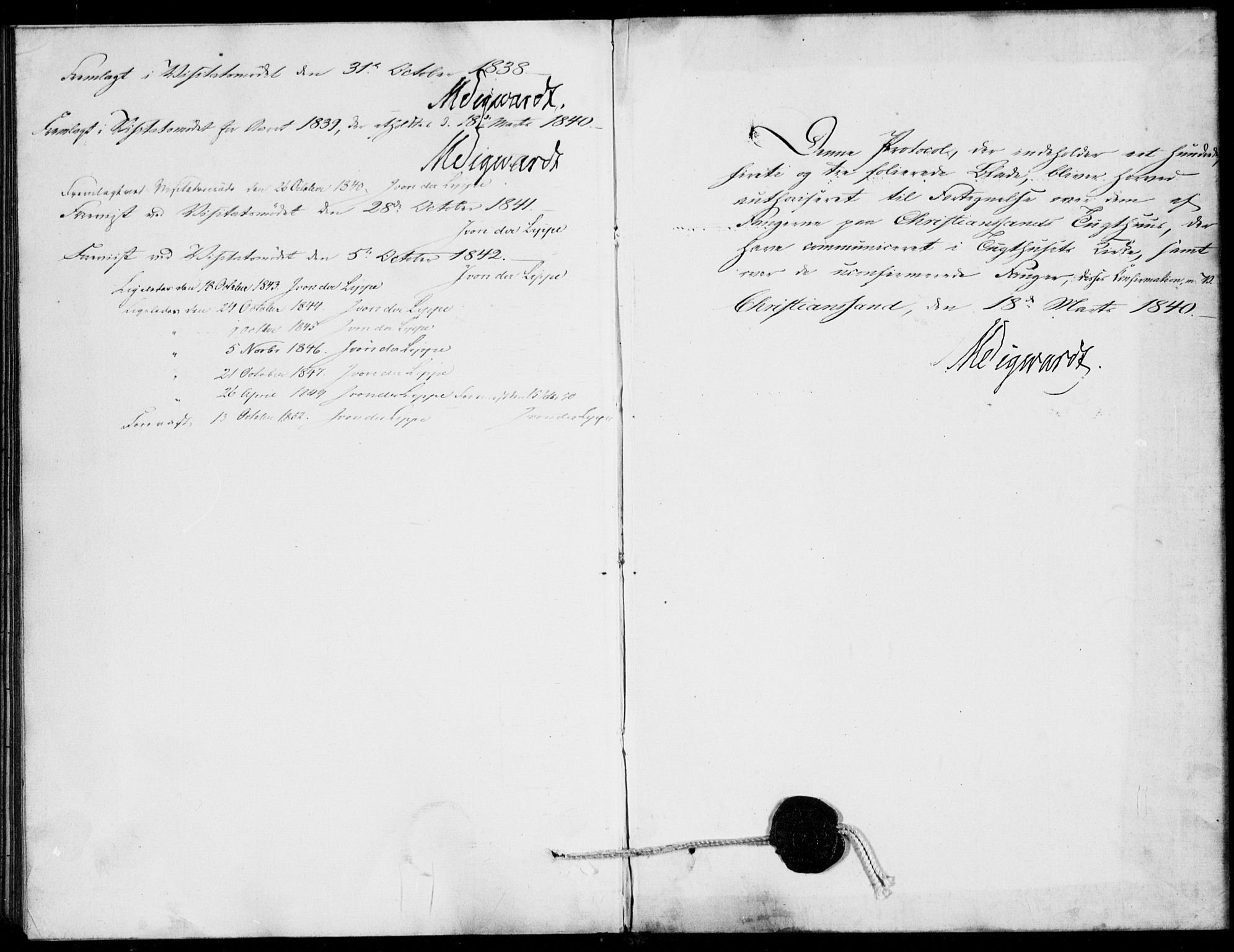 Kristiansand tukthus, AV/SAK-1251-0009/I/Ih/L0002: Communicants register no. C 1, 1835-1847