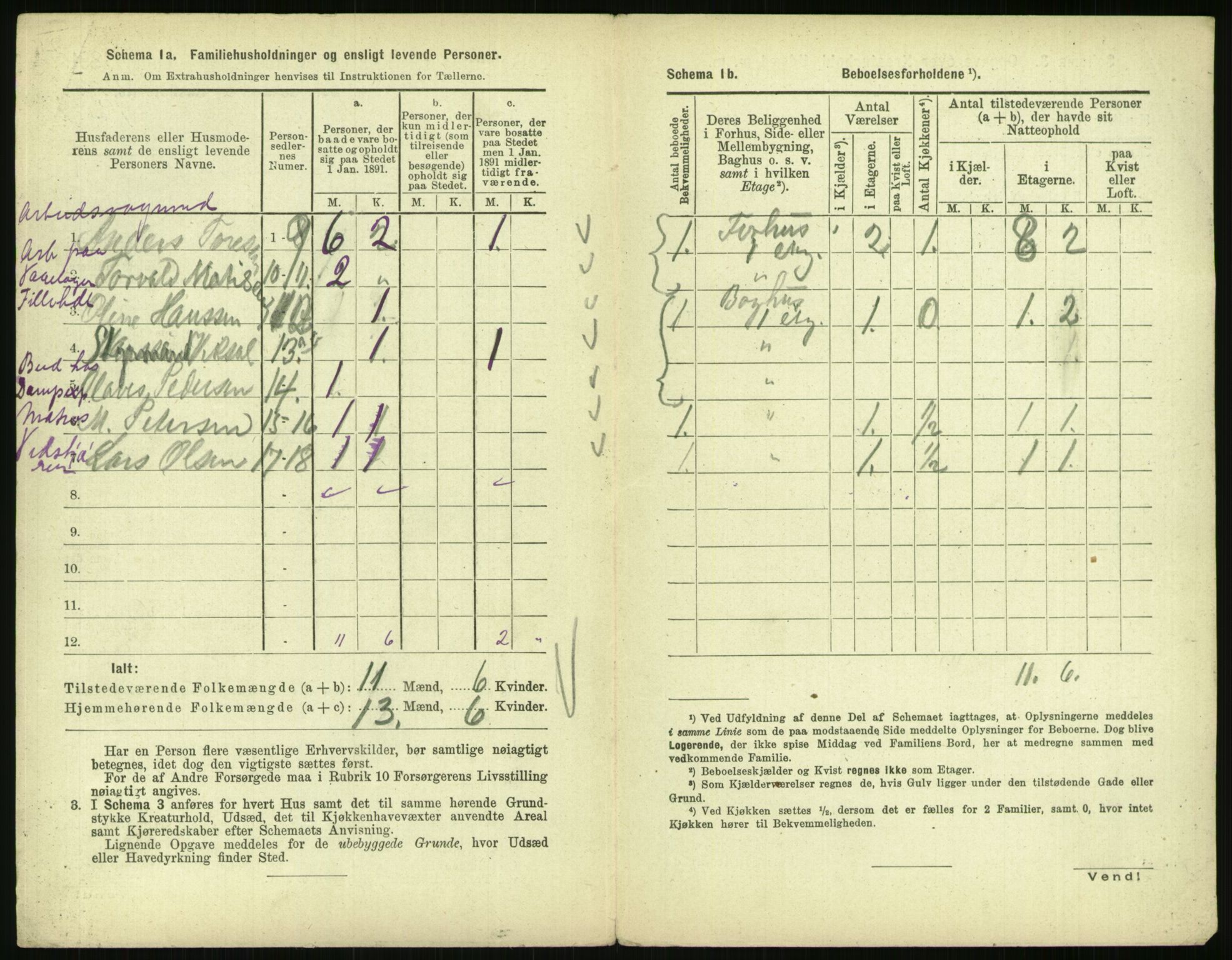 RA, 1891 census for 0301 Kristiania, 1891, p. 11589