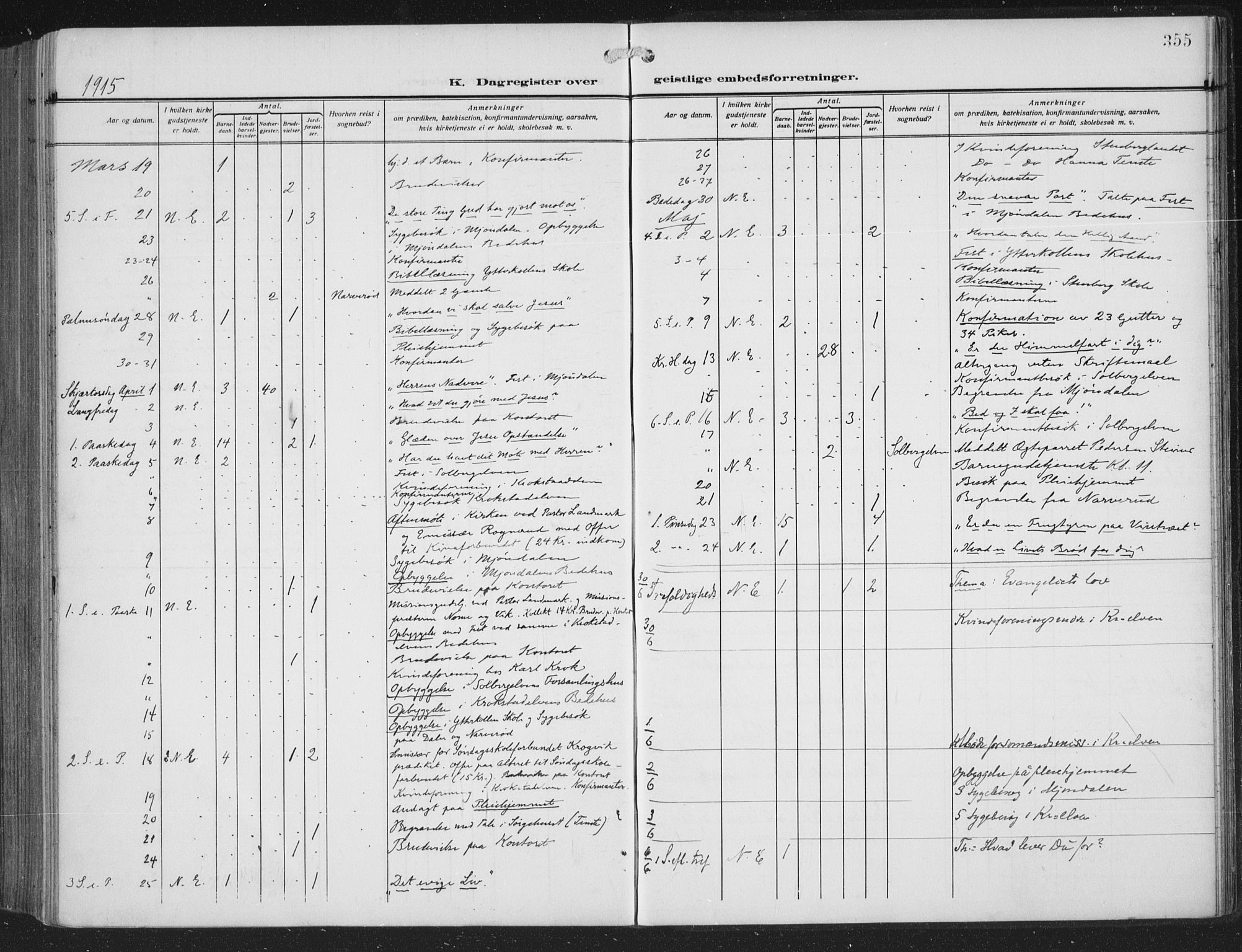 Nedre Eiker kirkebøker, AV/SAKO-A-612/F/Fa/L0007: Parish register (official) no. 7, 1912-1918, p. 355