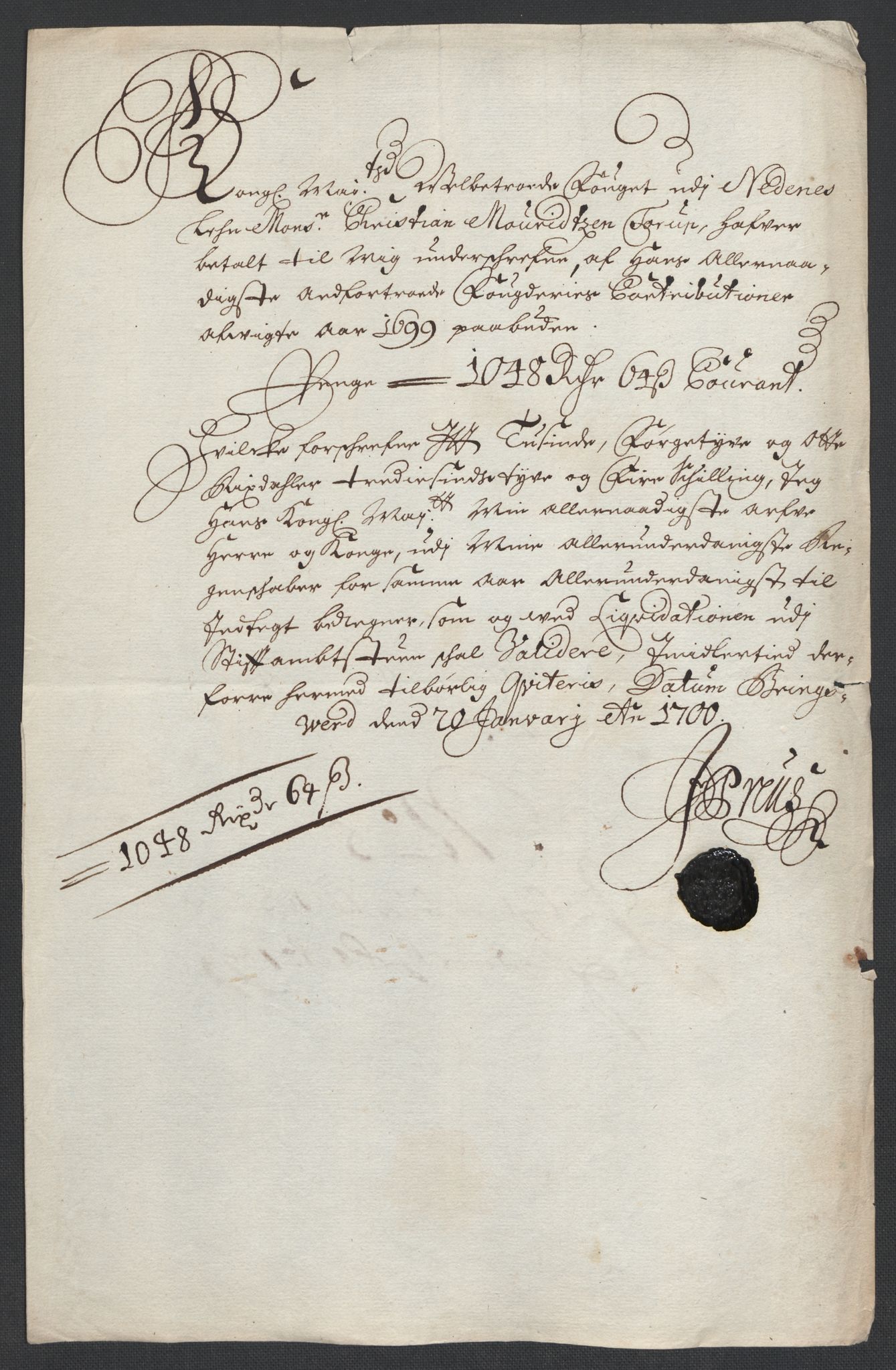 Rentekammeret inntil 1814, Reviderte regnskaper, Fogderegnskap, AV/RA-EA-4092/R39/L2314: Fogderegnskap Nedenes, 1698-1699, p. 293