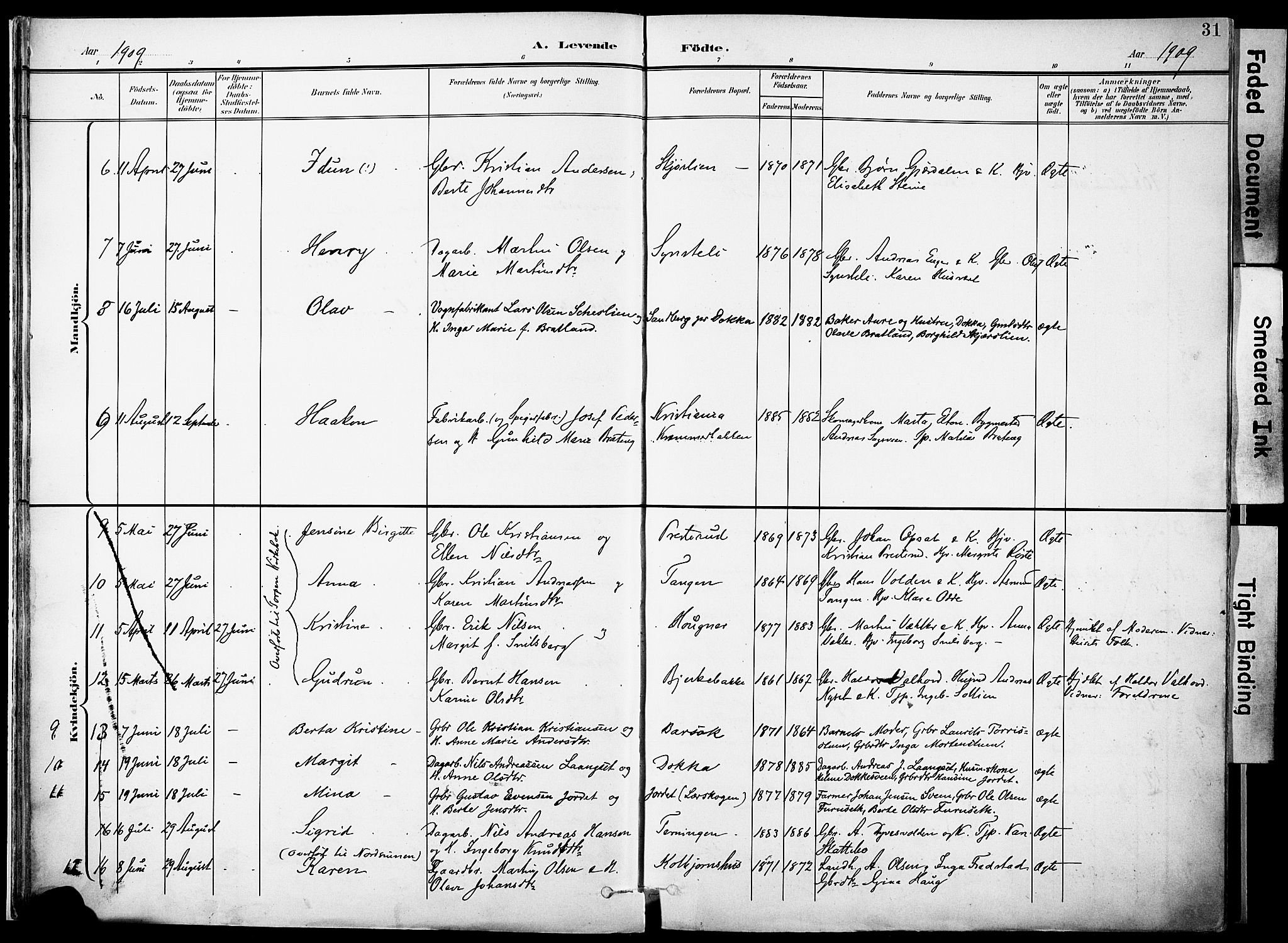 Nordre Land prestekontor, SAH/PREST-124/H/Ha/Haa/L0006: Parish register (official) no. 6, 1897-1914, p. 31