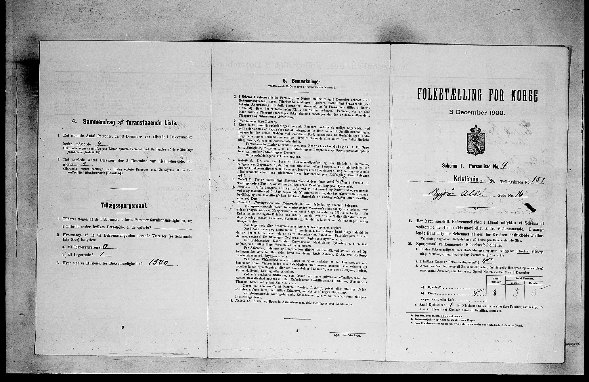 SAO, 1900 census for Kristiania, 1900, p. 9803