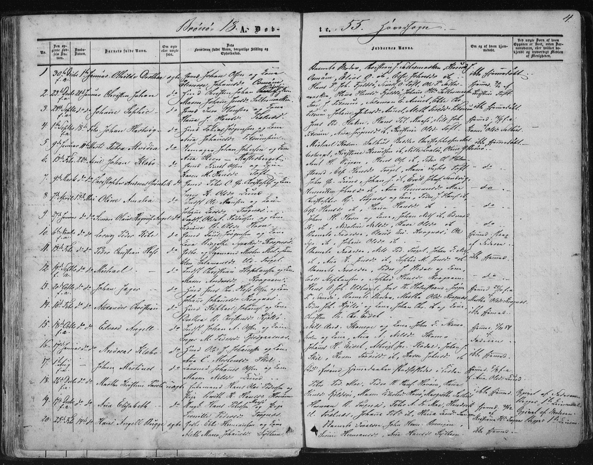 Ministerialprotokoller, klokkerbøker og fødselsregistre - Nordland, AV/SAT-A-1459/813/L0198: Parish register (official) no. 813A08, 1834-1874, p. 4