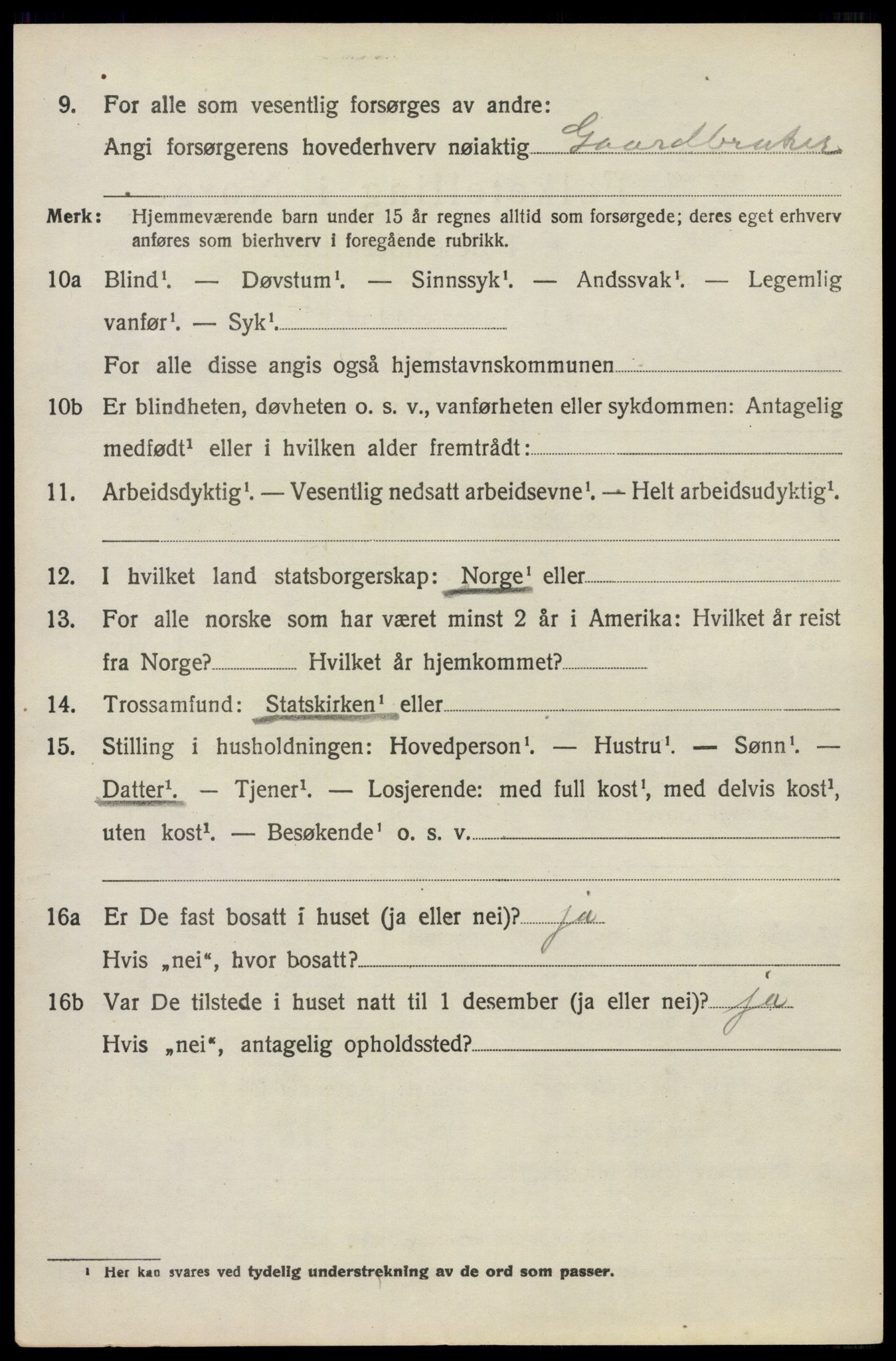 SAO, 1920 census for Vestby, 1920, p. 6358